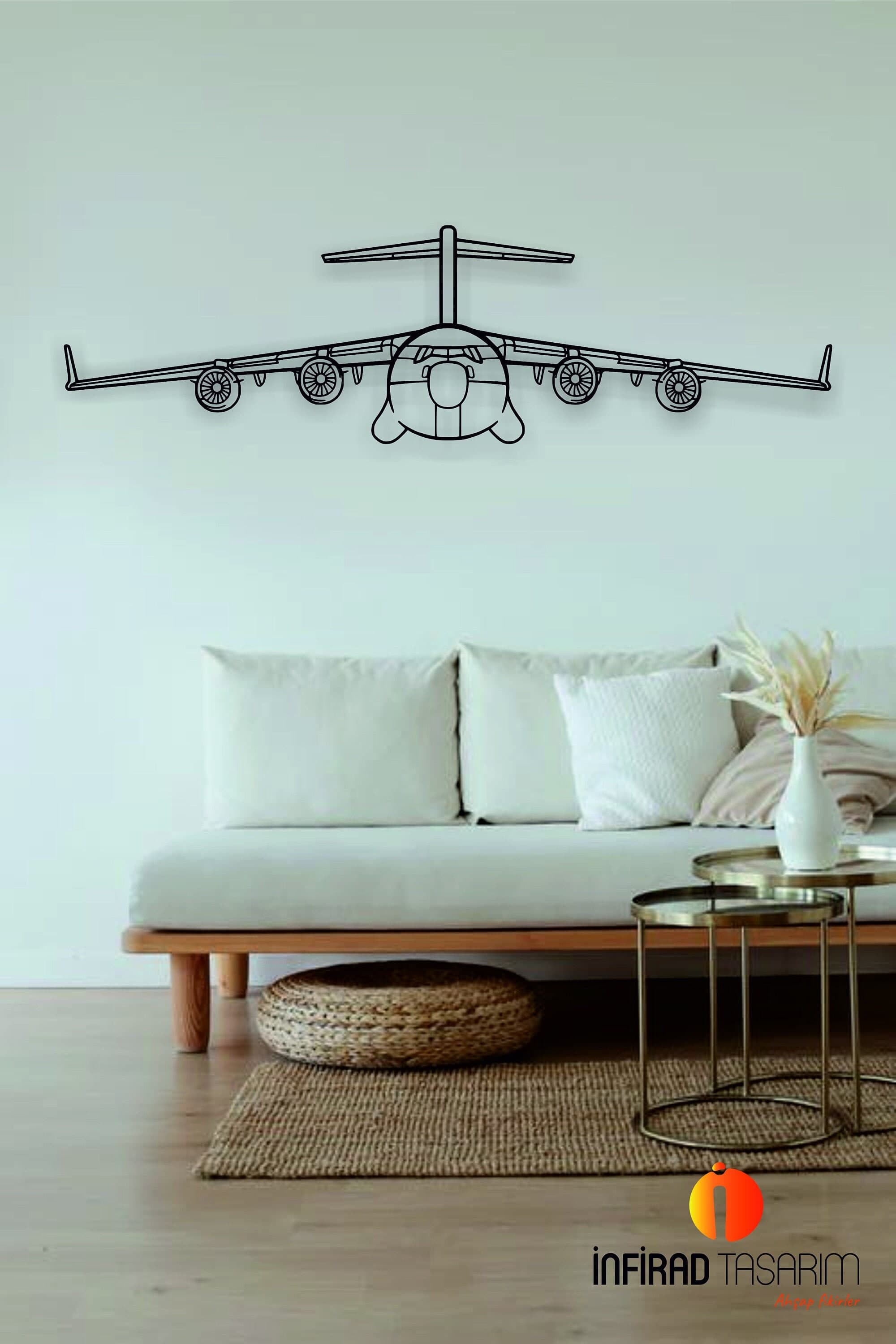 C-17 Globemaster III Airplanes Metal Wall Art | Airplanes Wall Art | Airplanes Home Decor l Gift Metal Decor l Minimalist Decor