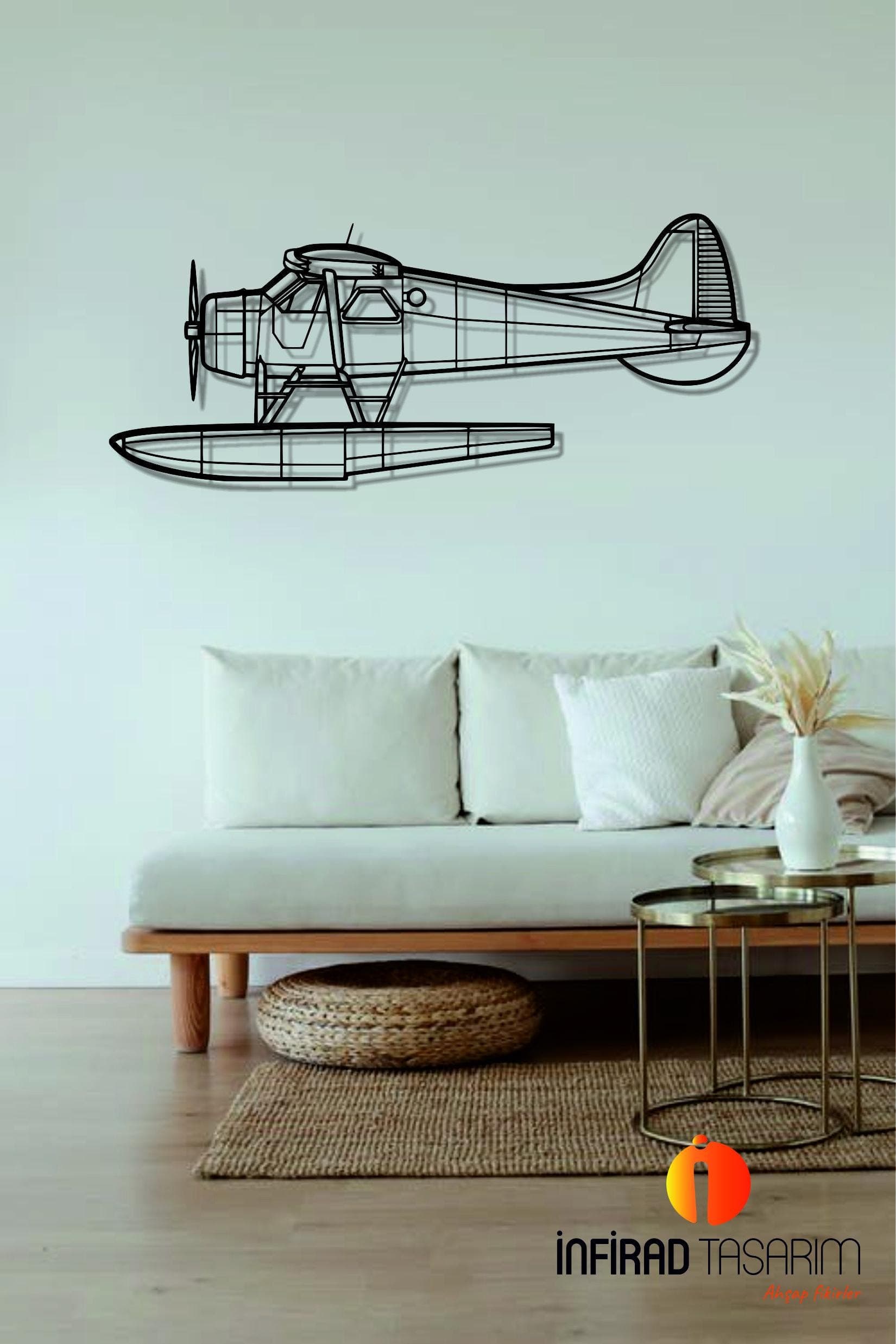 de Havilland Beaver Aircraft Metal Wall Art | Airplanes Wall Art | Airplanes Home Decor l Gift Metal Decor l Minimalist Decor