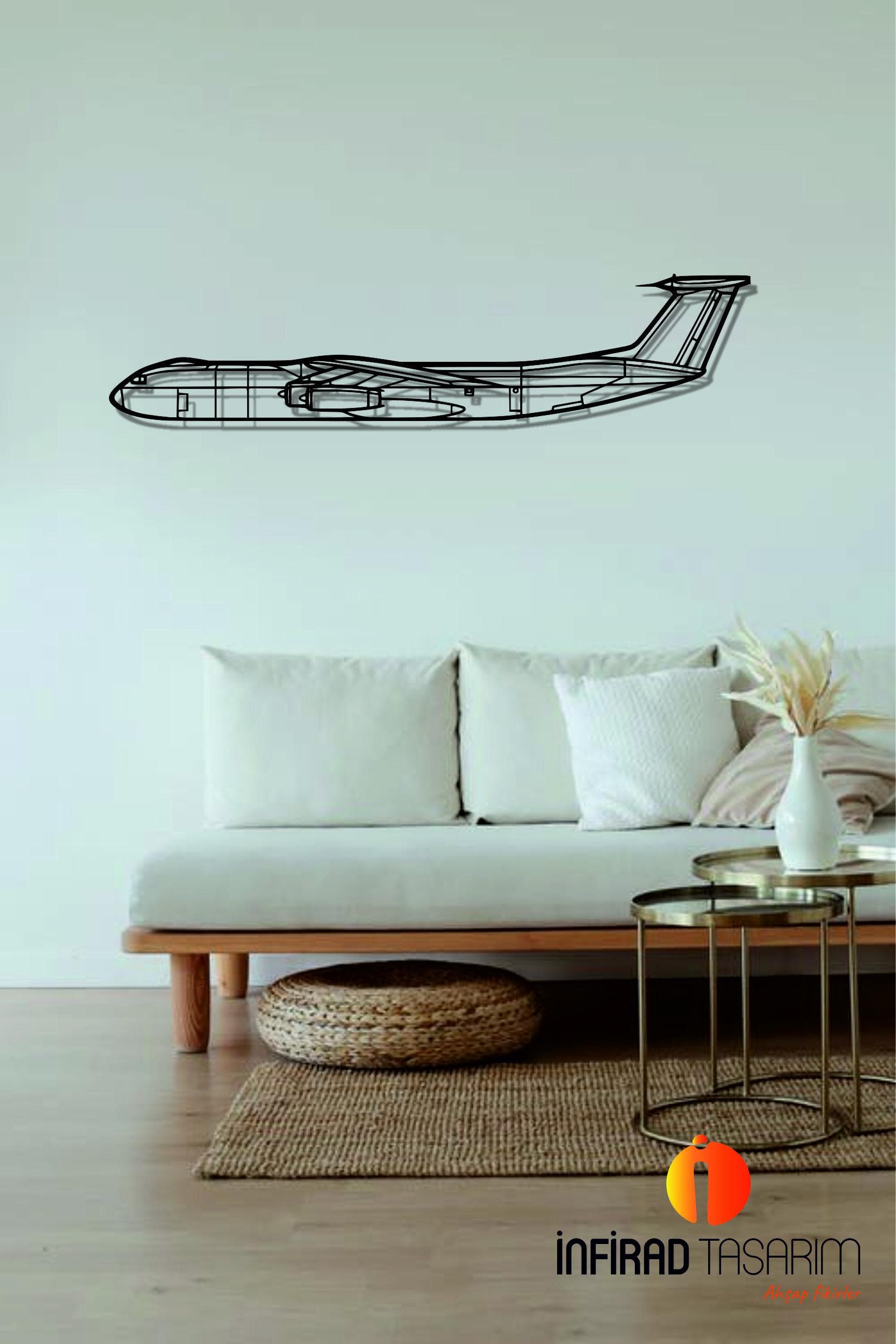 C-141 Starlifter Airplanes  Metal Wall Art  | Airplanes Wall Art | Airplanes Home Decor l Gift Metal Decor l Minimalist Decor