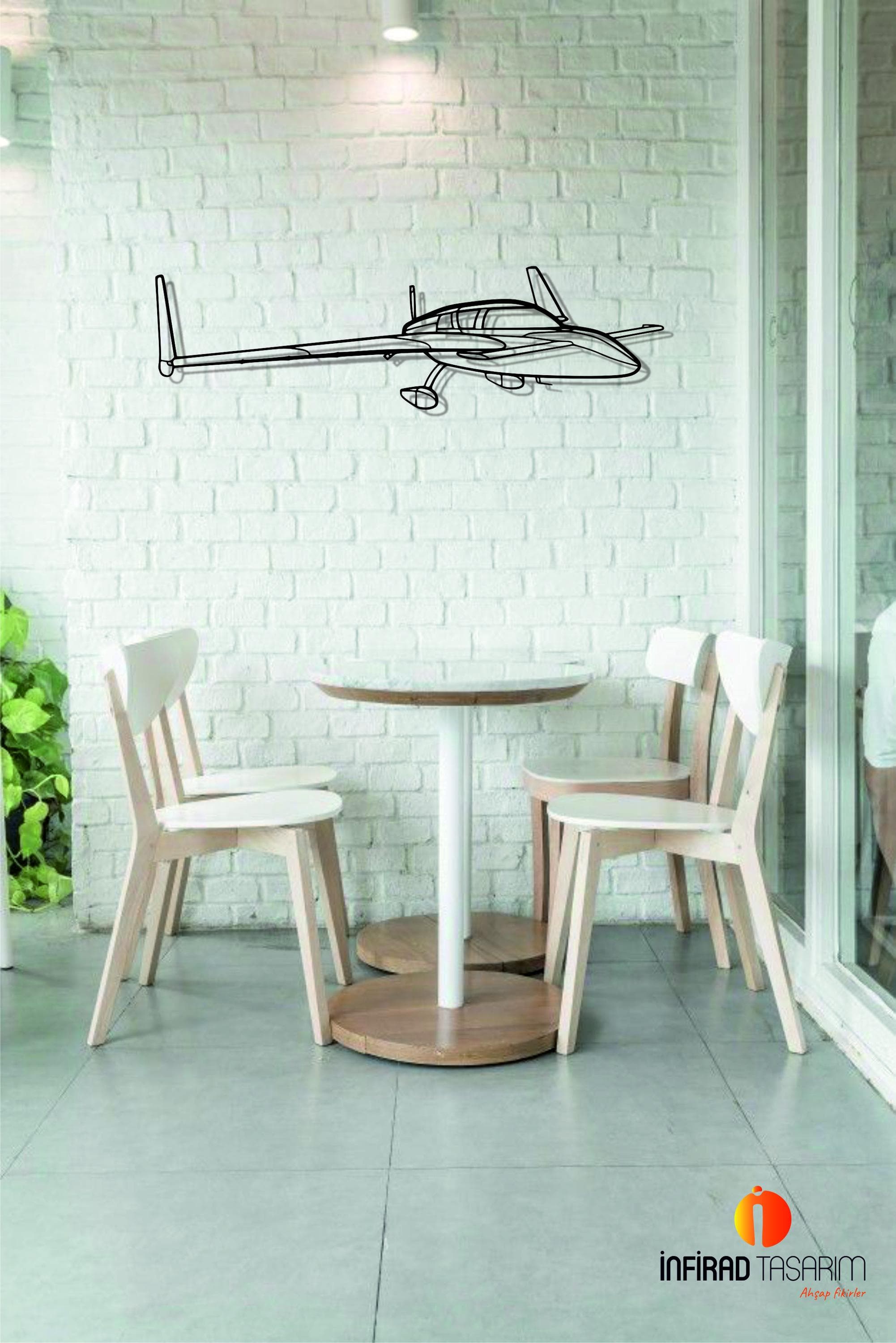 Cozy MK IV Angle Aircraft Metal Wall Art | Airplanes Wall Art | Airplanes Home Decor l Gift Metal Decor l Minimalist Decor - image 2