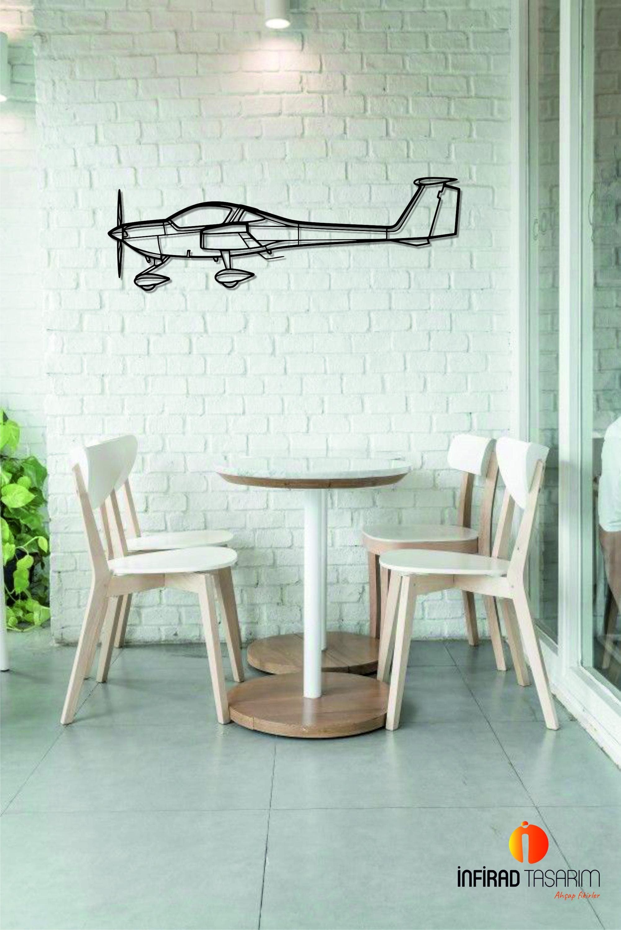 DA20 Aircraft Silhouette Metal Wall Art  | Airplanes Wall Art | Airplanes Home Decor l Gift Metal Decor l Minimalist Decor - image 5