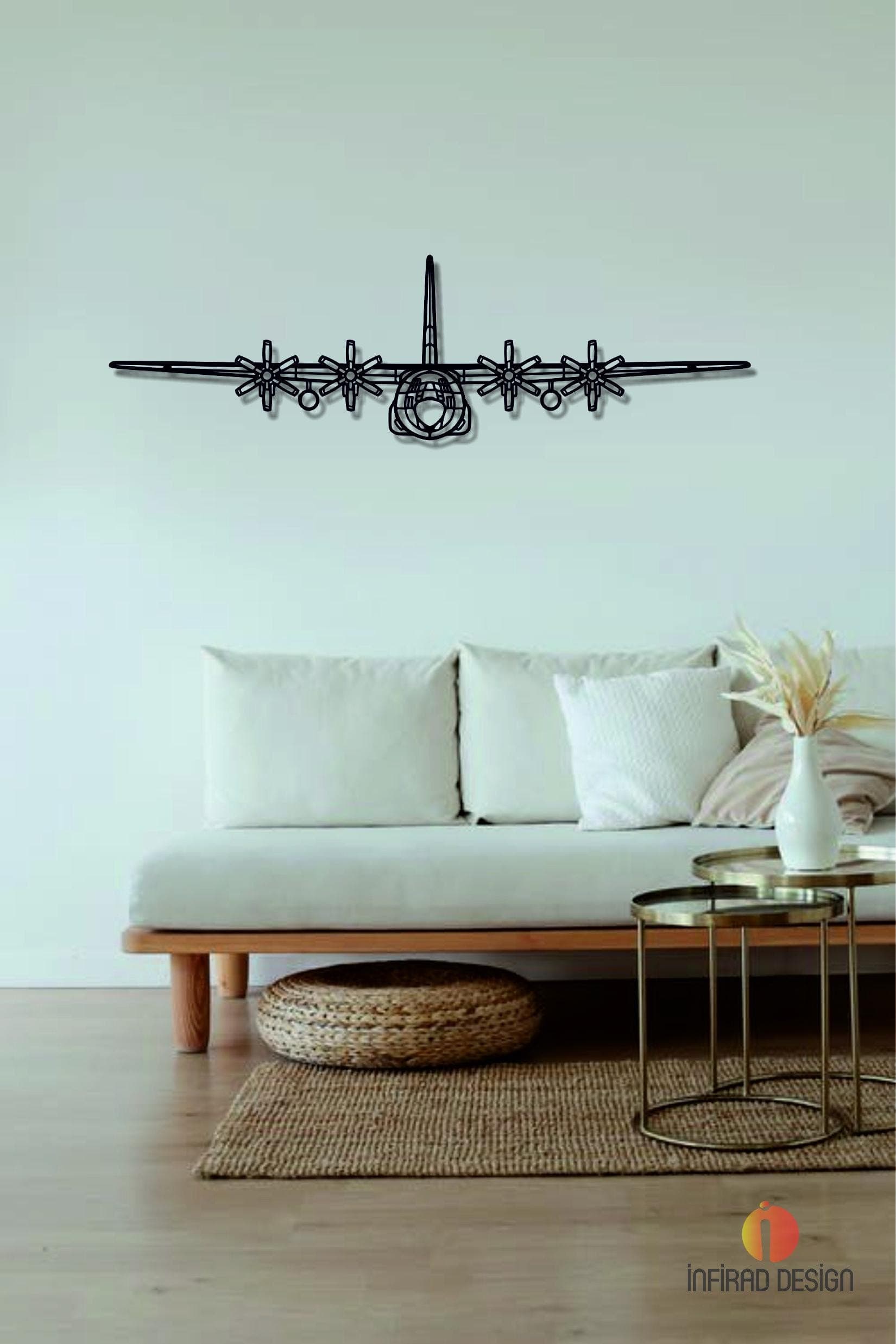 C-180J Aircraft Metal Wall Art | Airplanes Wall Art | Aviation Metal Decor l Gift Metal Decor l Minimalist Decor l Pilot Gift
