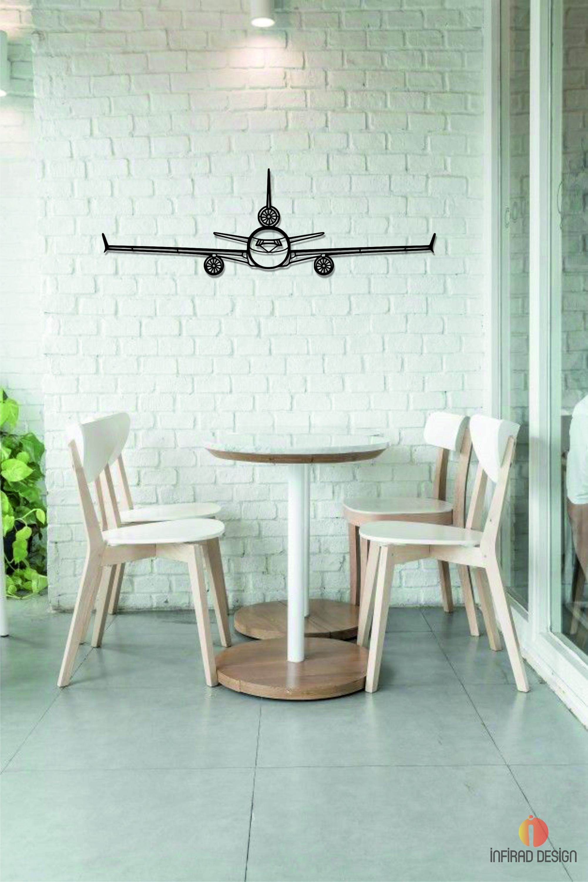 Douglas MD-11 Front Aircraft Metal Wall Art | Airplanes Wall Art | Aviation Metal Decor l Gift Metal Decor l Minimalist Decor l Pilot Gift - image 5