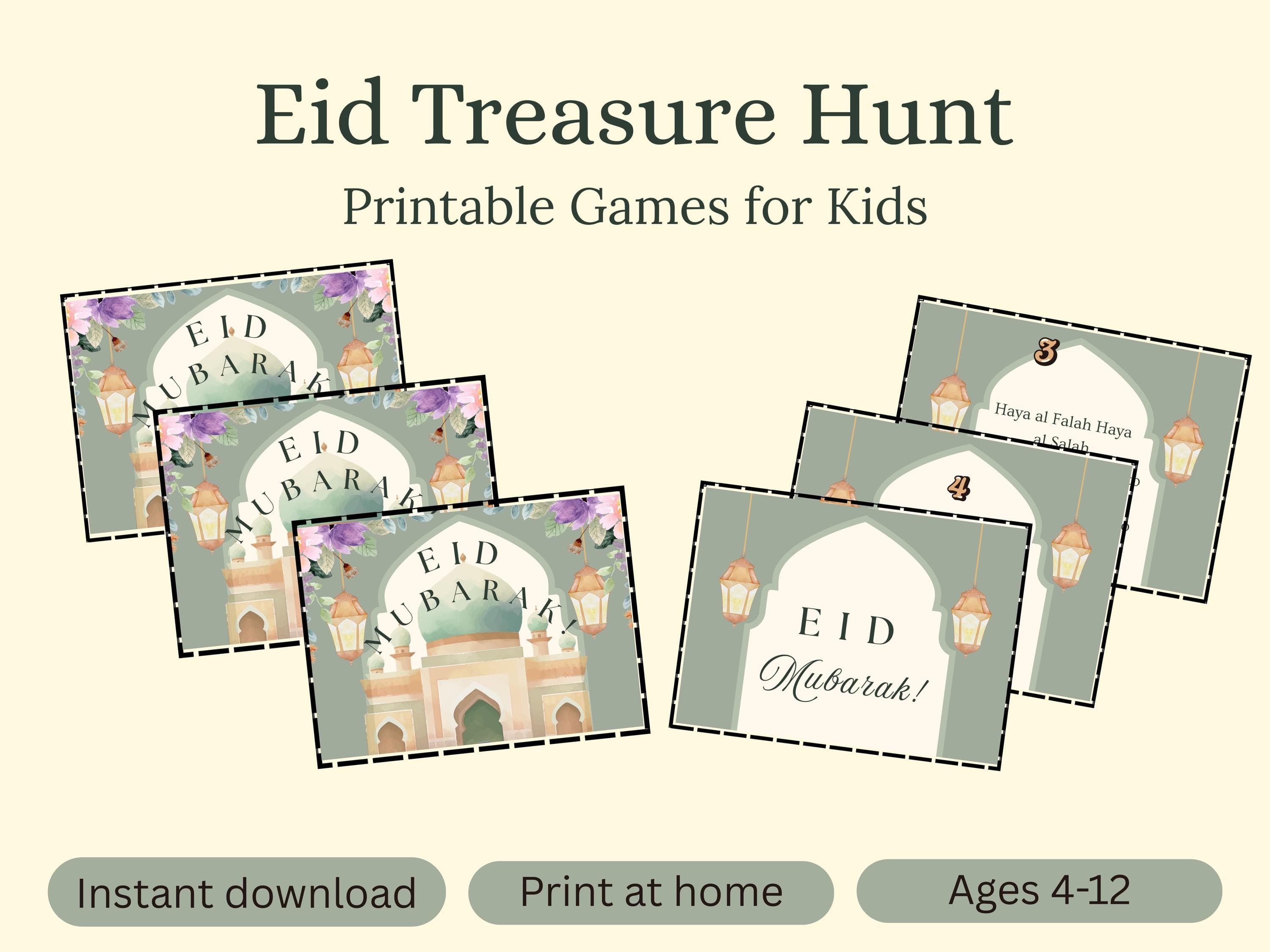 Eid Scavenger Hunt Printable for Kids | Islamic themed Eid Treasure Hunt Game | Islamic Eid Morning Surprise Activity | Gift Hunt PDF - image 3