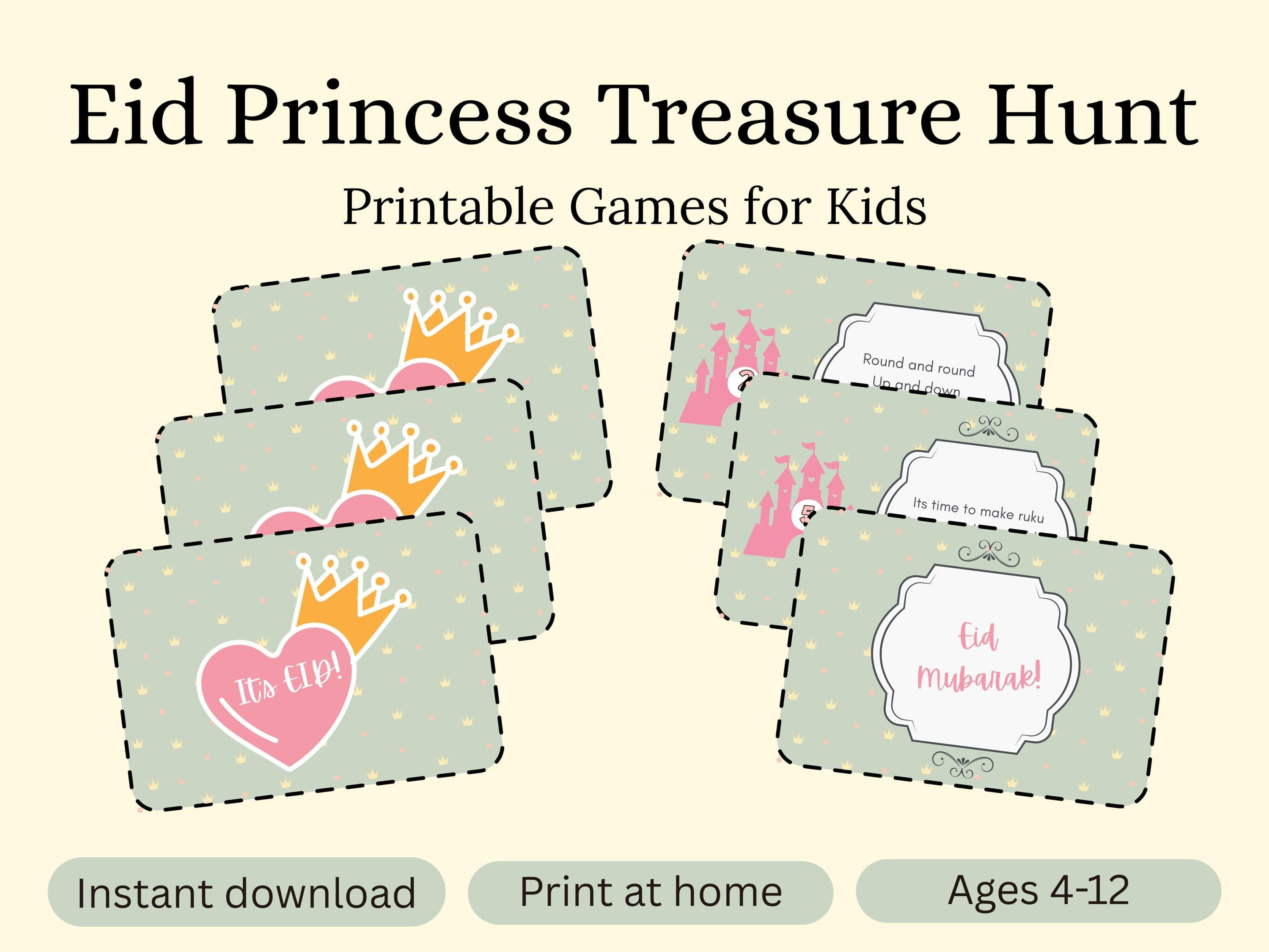 Eid Scavenger Hunt Printable for Kids | Princess Eid Treasure Hunt Game | Islamic Eid Morning Surprise Activity | Gift Hunt PDF - image 3