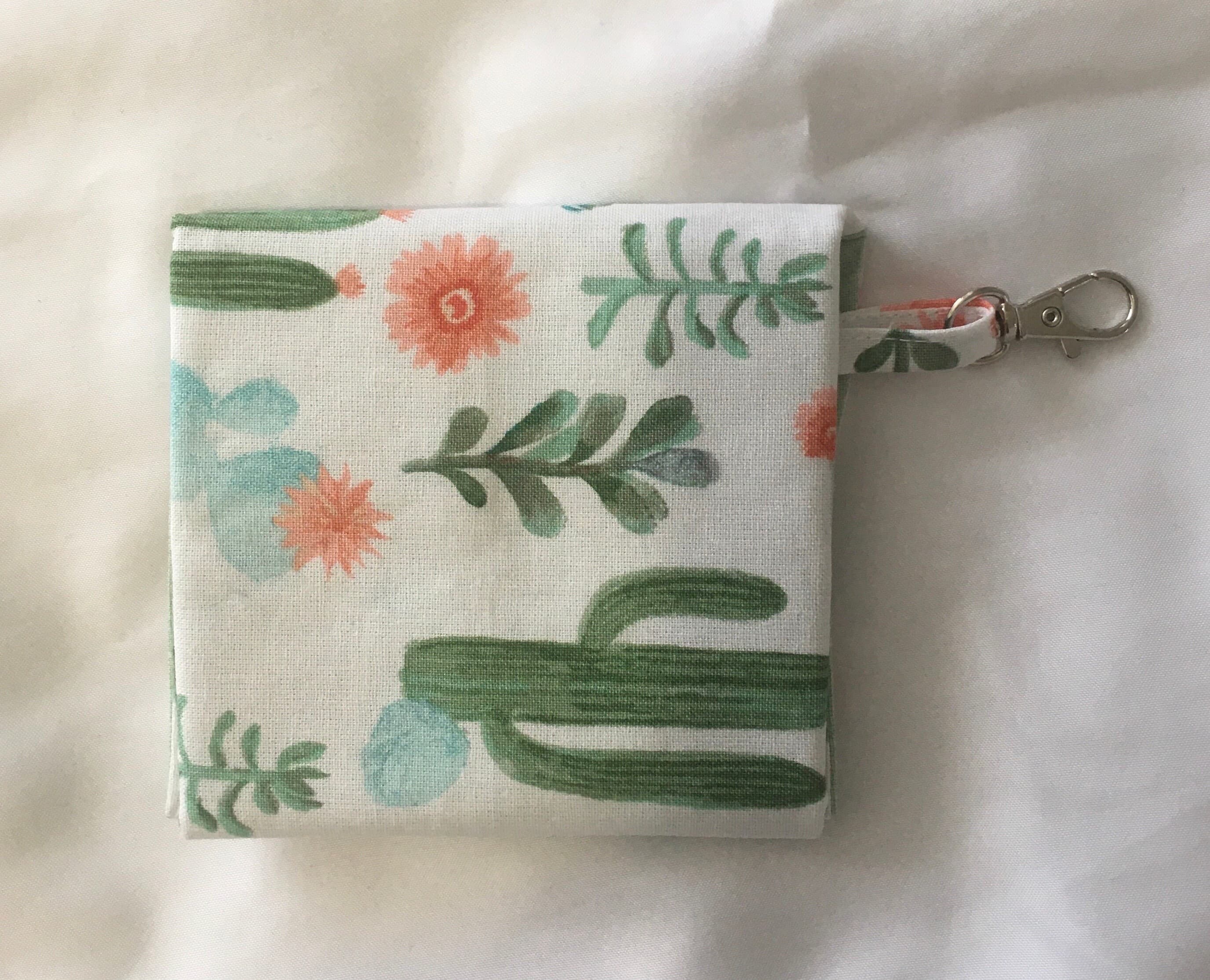 Cactus Print Coin Wallet, Snap Closure Cotton Card Holder for Kids - image 3