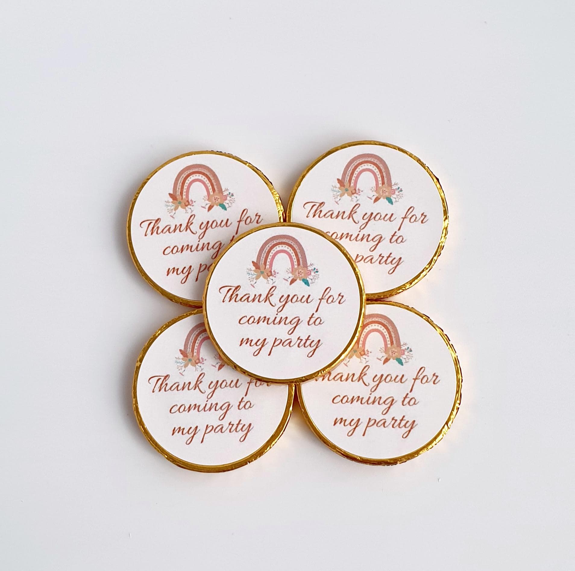 Brown Personalised Chocolate Coins | Wedding Favours | Baby Shower | Birthday Party | Chocolate Favours|   Bridal Shower| Goodie Bag Fillers