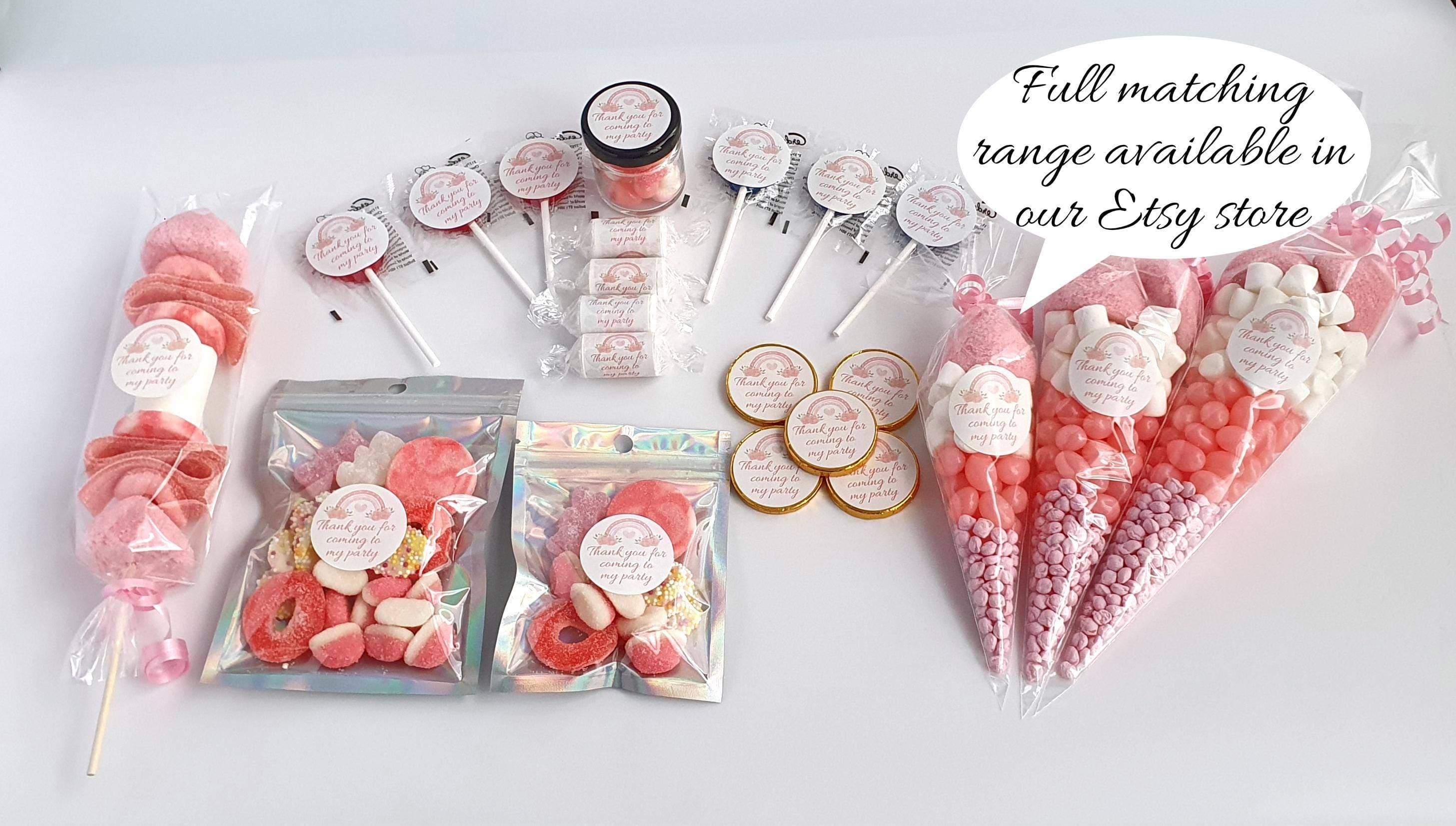 Personalised Lollies/Lollipops | Vegan Lollipops | Pink Themed Sticker | Wedding Favours | Baby Shower | Birthday Party Favours | Sweets - image 5