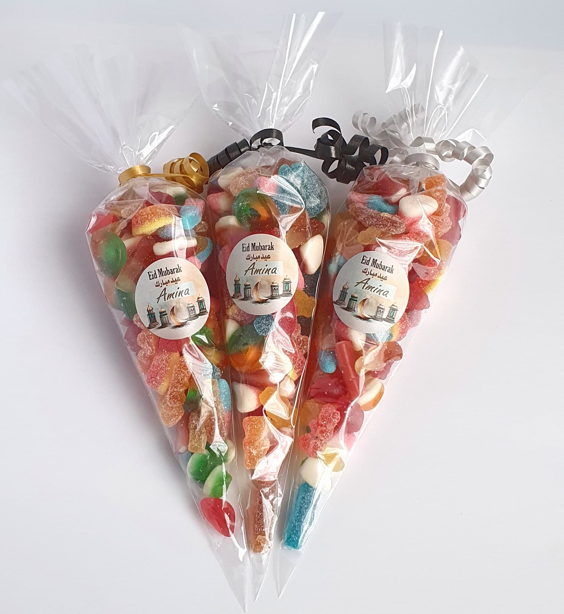 Eid Mubarak Halal Sweet Cones | Ramadan Gift with Personalised Sticker