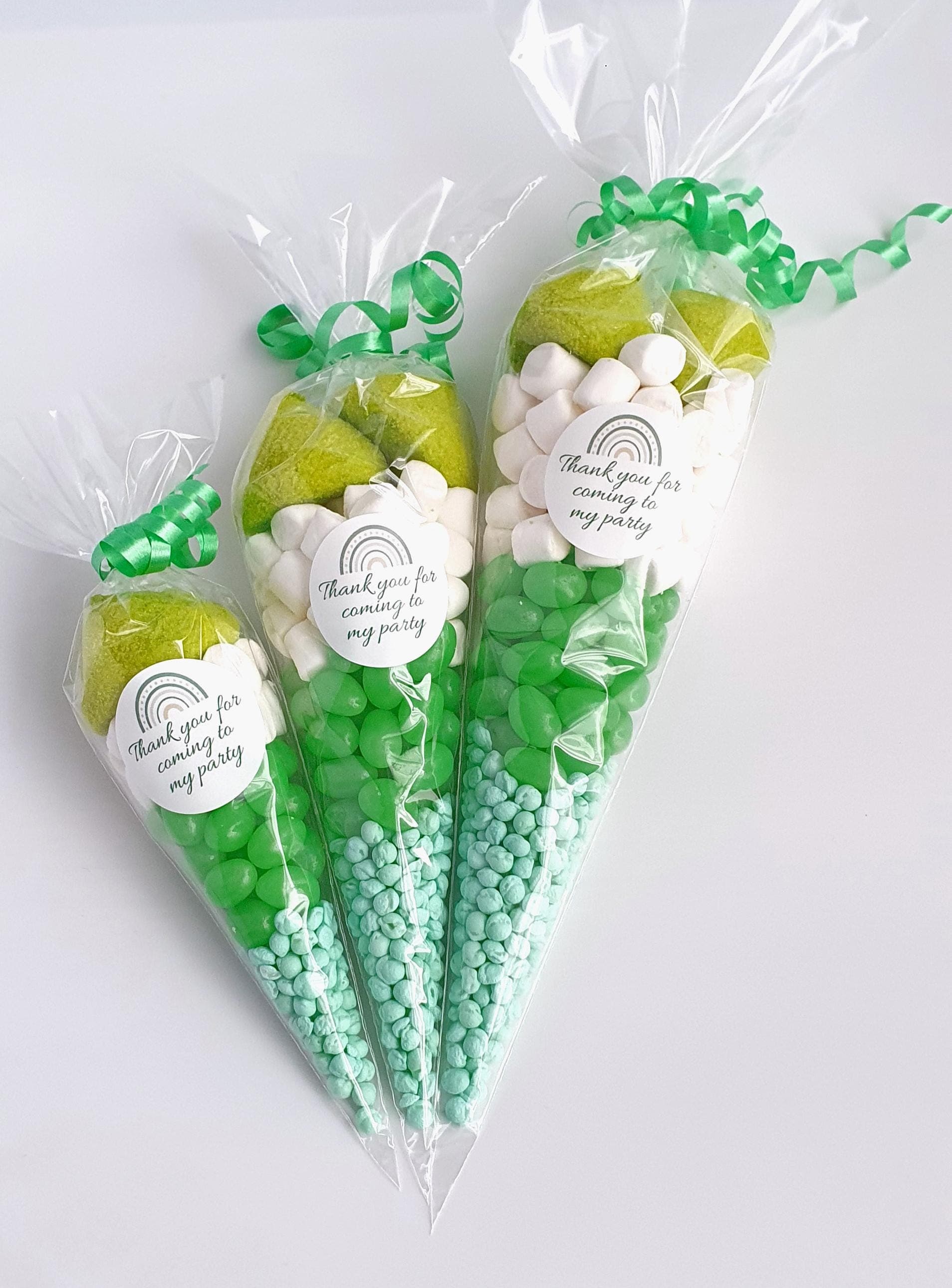 Personalized Green Halal Sweet Cones | Party Favors