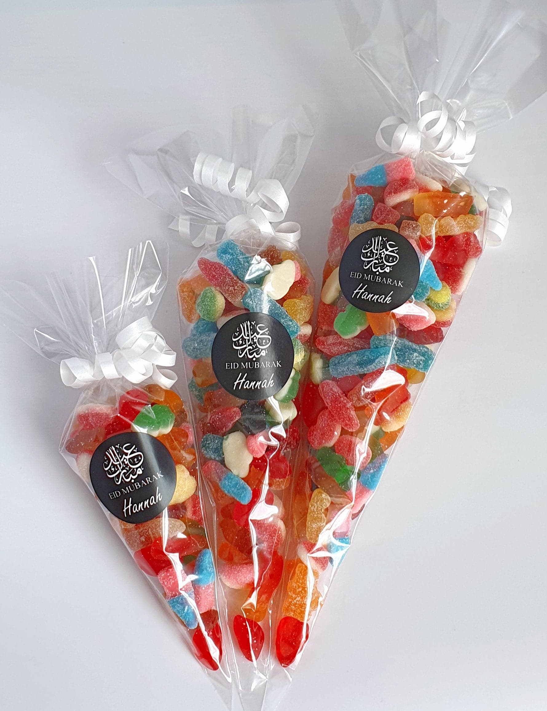 Eid Mubarak Sweet Cones | Ramadan Mubarak Sweet Cones | Halal Sweet Cones | Ramadan Eid Gift  | Personalised Stickers | Eid Party Favours - image 3