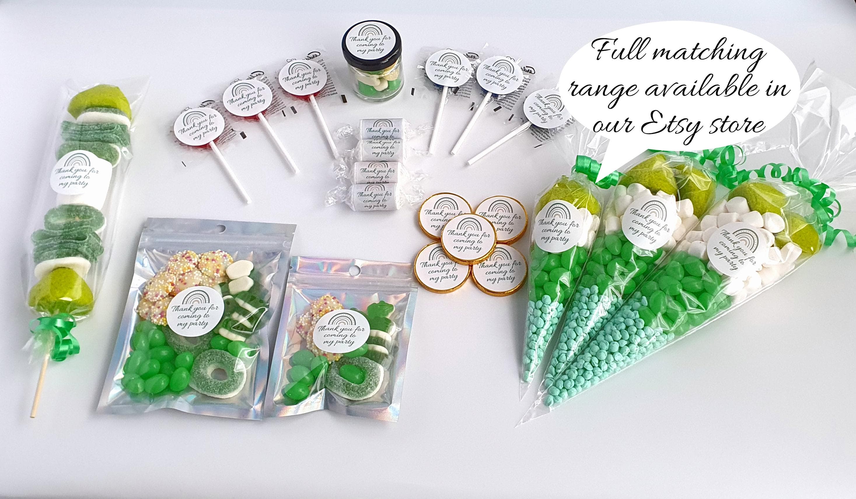Personalised Lollies/Lollipops | Vegan Lollipops | Green Themed Sticker | Wedding Favours | Baby Shower | Birthday Party Favours | Sweets - image 5