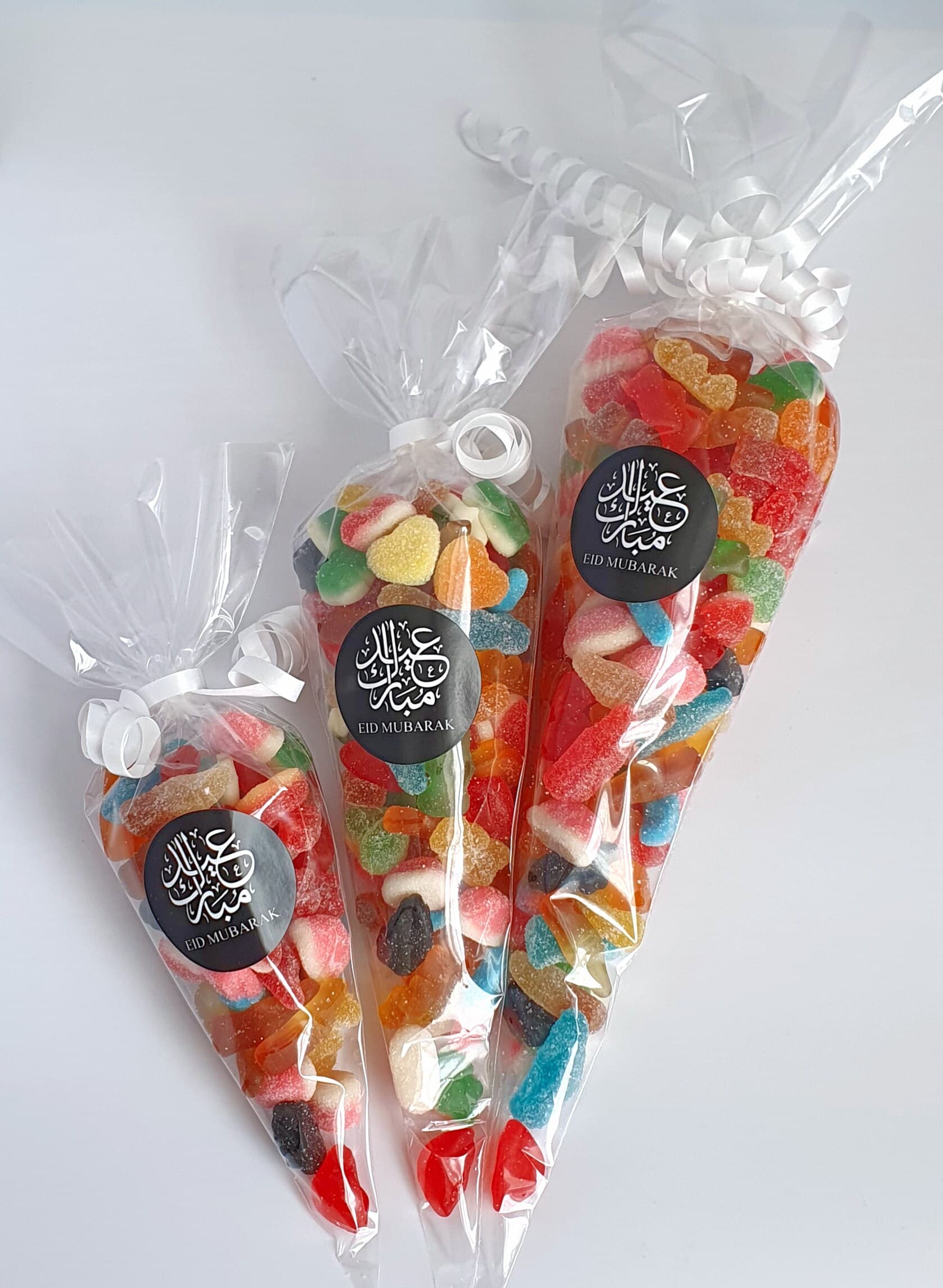 Eid Mubarak Sweet Cones | Ramadan Mubarak Sweet Cones | Halal Sweet Cones | Ramadan Eid Gift  | Personalised Stickers | Eid Party Favours - image 4