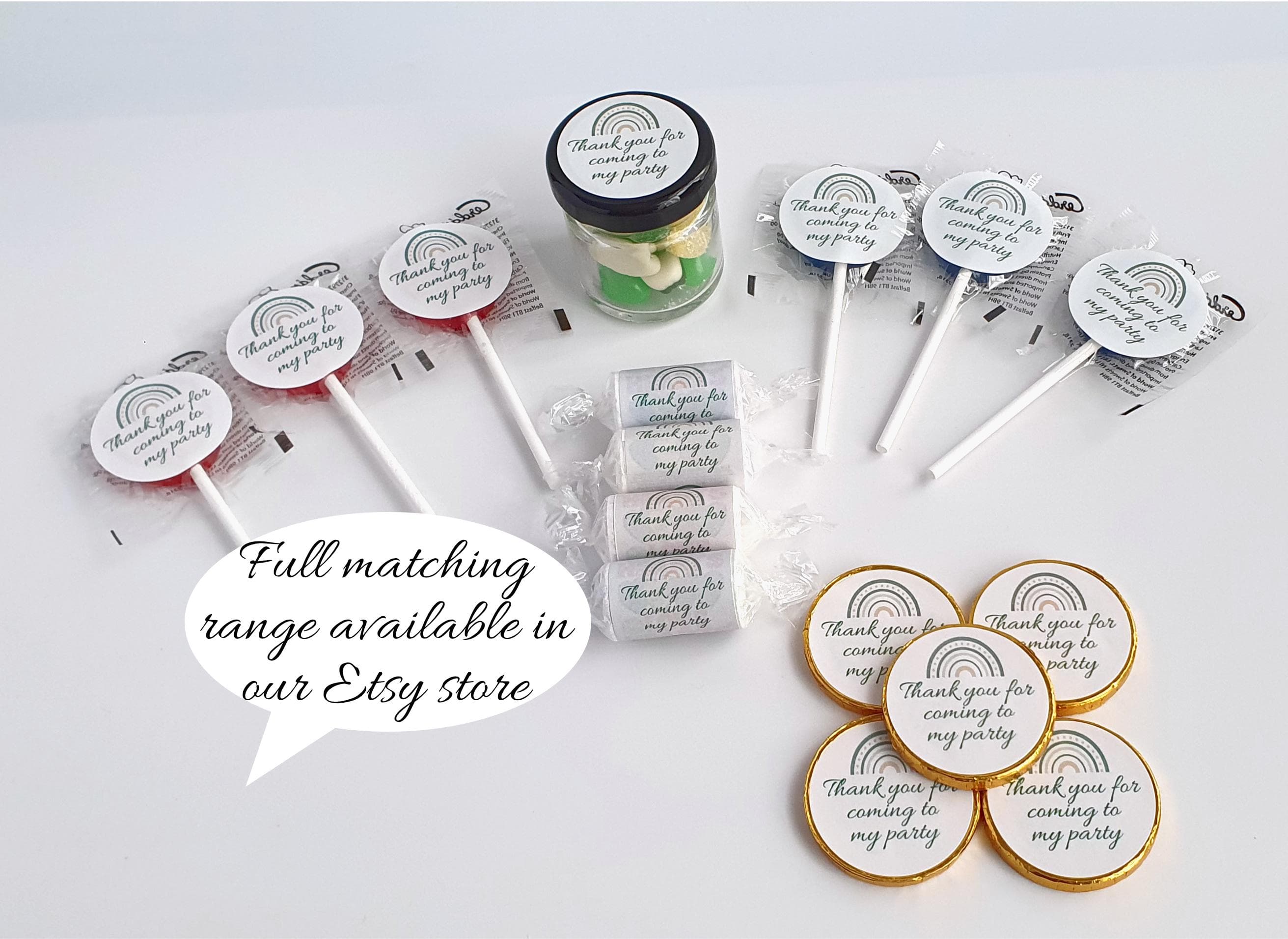 Love Heart Sweets | Personalised sticker | Green Theme | Wedding | Baby Shower | Birthday Party Favours | Swizzels Love Hearts| Vegan Sweets - image 3