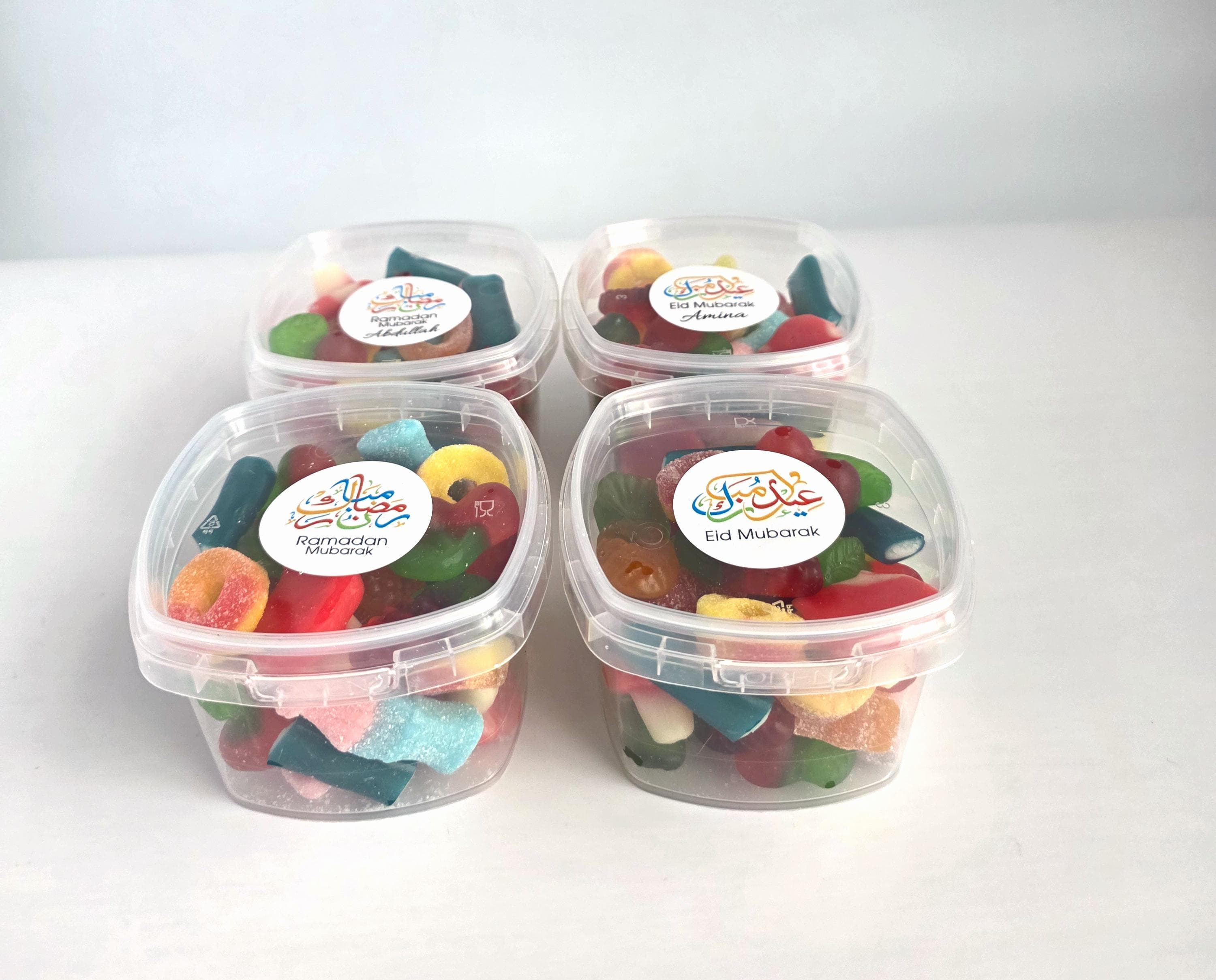 Personalised Ramadan & Eid Mubarak Sweet Tubs | Mixed Halal Sweets Gift | Ramadan Treat Box | Eid Gifts For Kids And Family - image 3