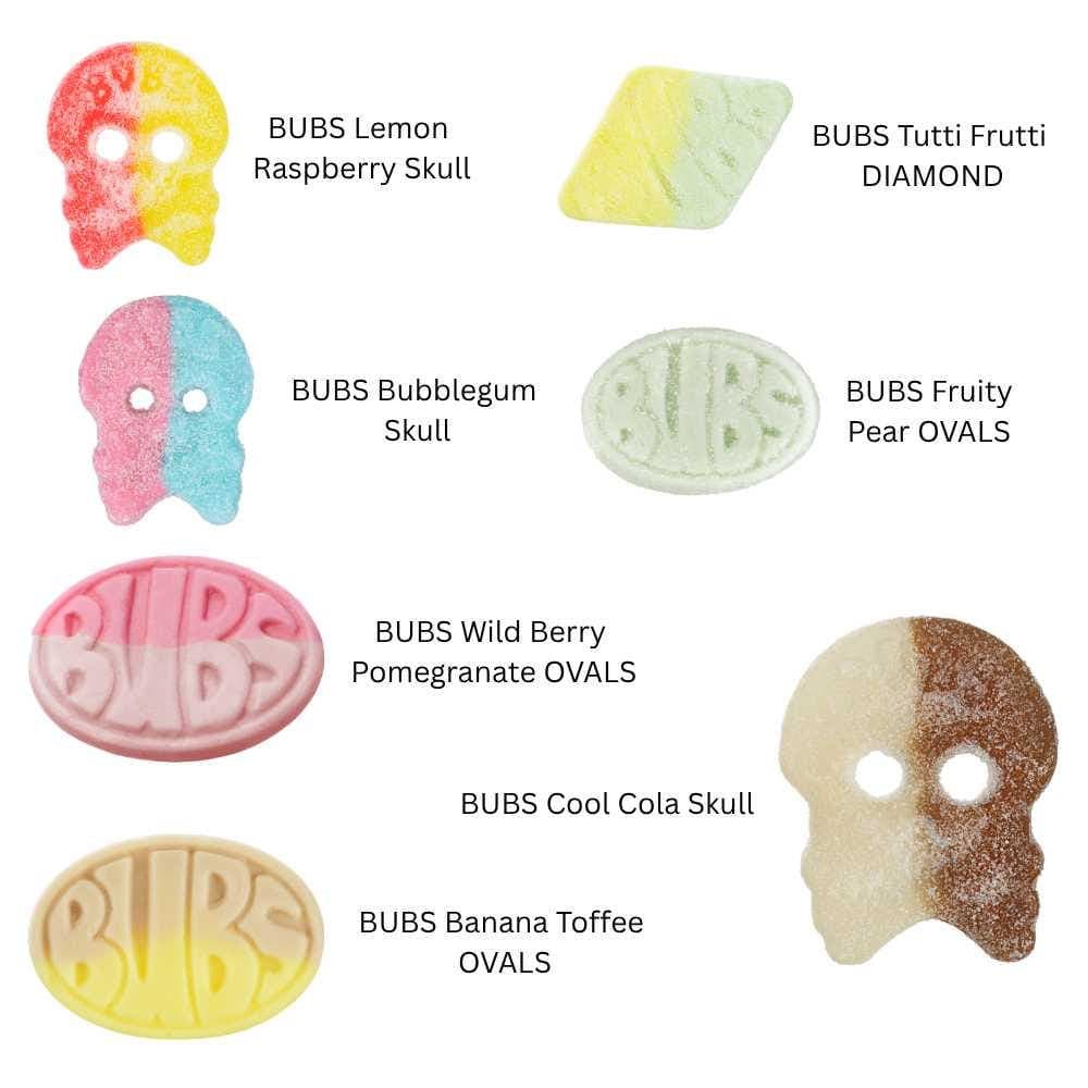 BUBS Candy Mix 2lbs – Authentic Swedish Gummies & Sour Skulls Swedish Candy – Mixed Swedish Candy Plate