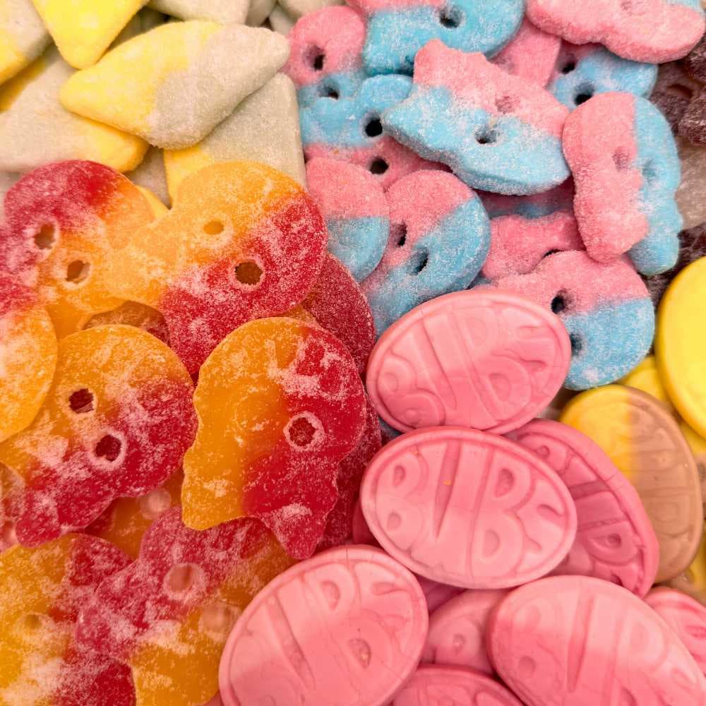 BUBS Candy Mix 2lbs – Authentic Swedish Gummies & Sour Skulls Swedish Candy – Mixed Swedish Candy Plate