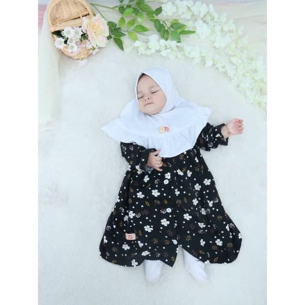 ANNISA  2 - 3 Year Baby abaya Sets Hijab, Muslim baby hijab sets