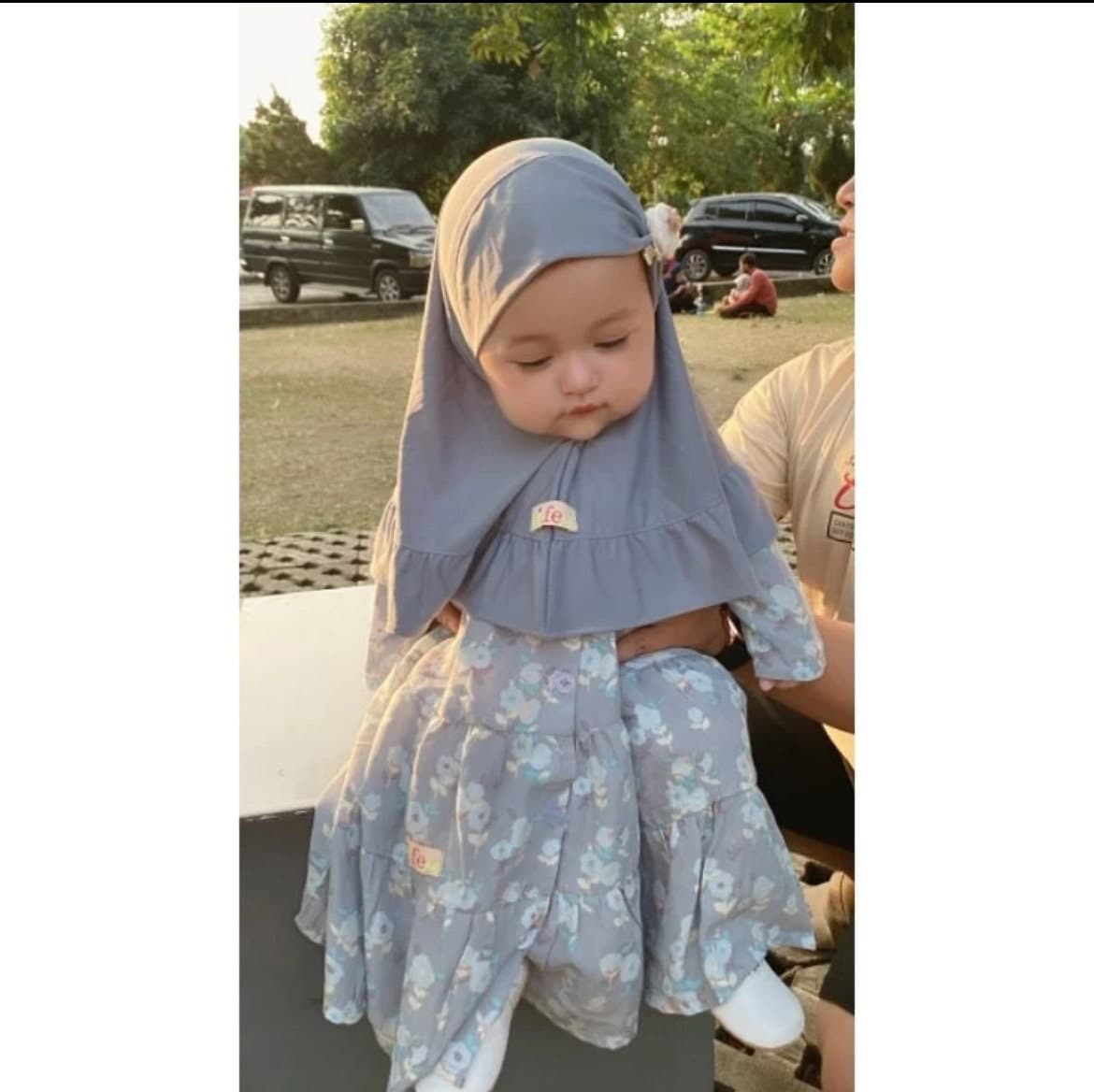 BUNGA 1-2 year Baby abaya Sets Hijab, muslim baby hijab sets - image 5