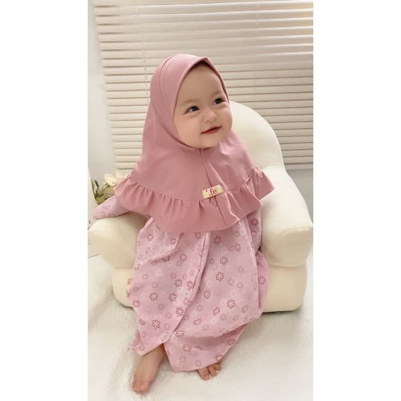 BUNGA 1-2 year Baby abaya Sets Hijab, muslim baby hijab sets - image 4