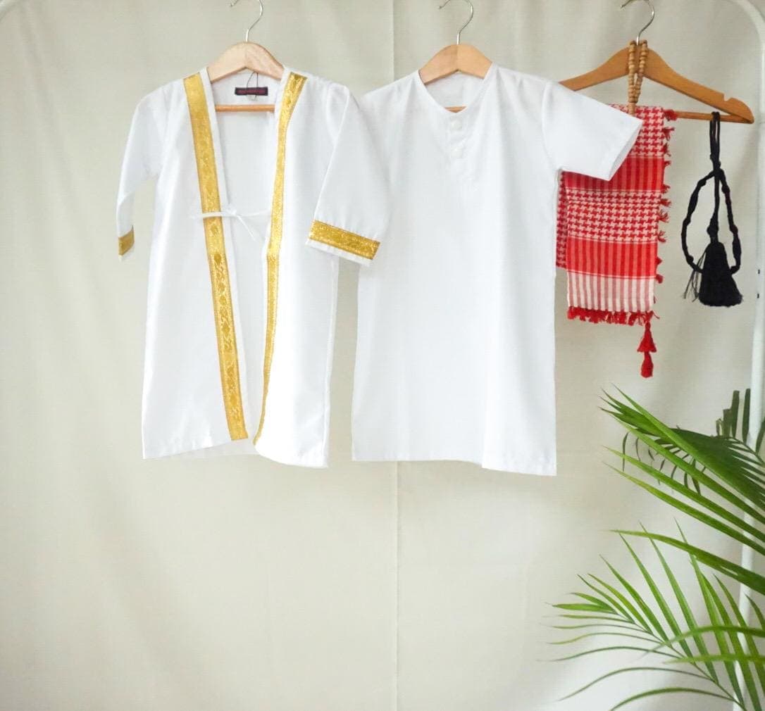 ASYKAR Baby Boy Thobe Set for Ramadan and Eid, Black Gold Outfit - image 3