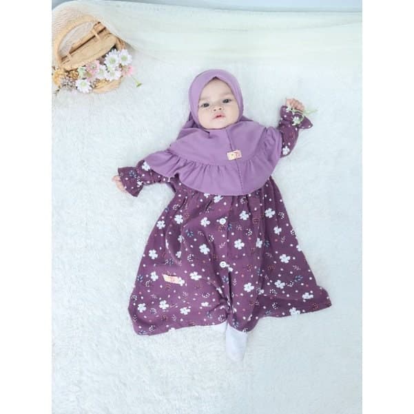 ANNISA  1 - 2 Year Baby abaya Sets Hijab, Muslim baby hijab sets