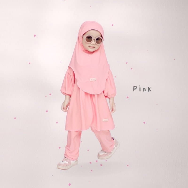 LUBNA Baby Tunic Hijab Set | Muslim Children's oneset | Ramadan and Eid Outfit