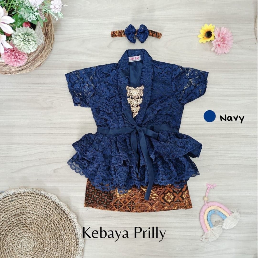 PRILLY 0-12 months baby Kebaya, Baby batik sets, baby Kebaya sets batik - image 4