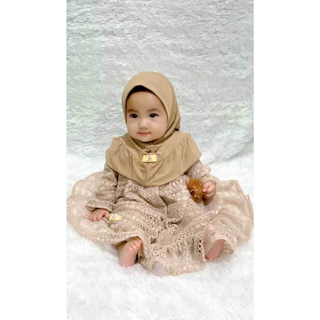 VALERY 4-12 months Baby abaya Sets Hijab, muslim baby hijab sets, baby dress hijab wedding