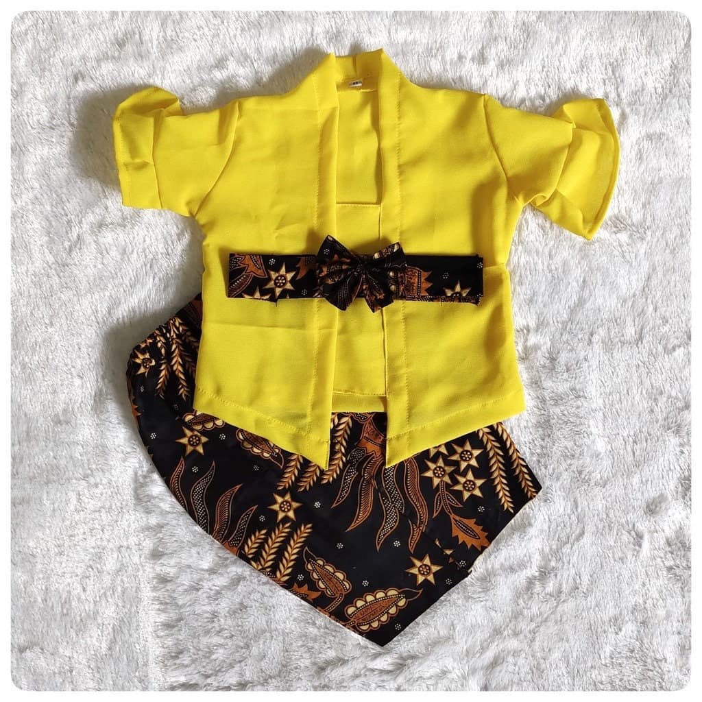 SIFON KUTUBARU 0- 2.5years baby Kebaya, Baby kebaya sets LONG batik skirts, baby Kebaya sets batik skirts - image 4