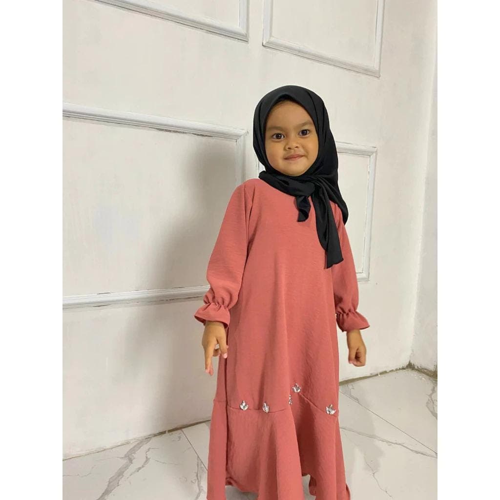 Me and Mommy KANZA Abaya with beads, Muslim Modest Autumn Outfit - image 3