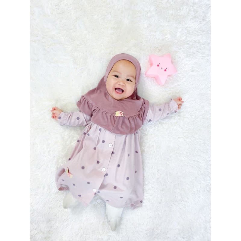 POLKA 0 - 3 months Baby abaya Sets Hijab, muslim baby hijab sets
