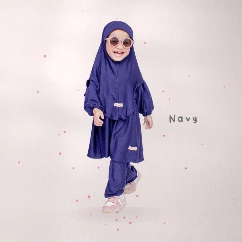 LUBNA Baby Tunic Hijab Set | Muslim Children's oneset | Ramadan and Eid Outfit - image 5