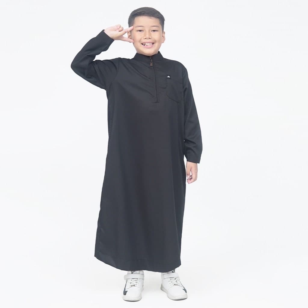 KHALIFAH long sleeve kids thobe, boy's arabian thobe, boy's umrah thobe - image 5