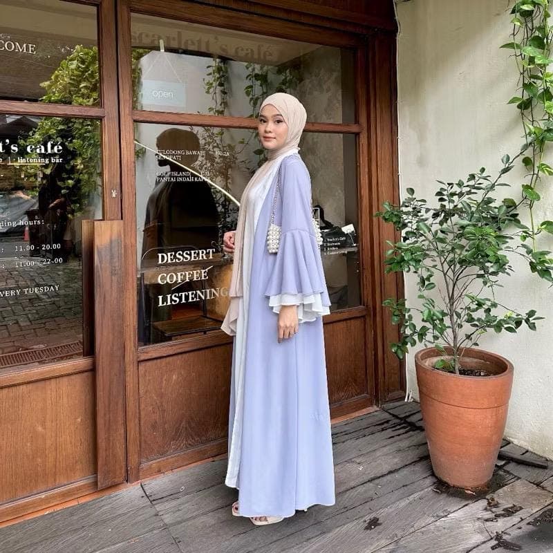 ARRA Sky Blue Elegance Abaya Outer