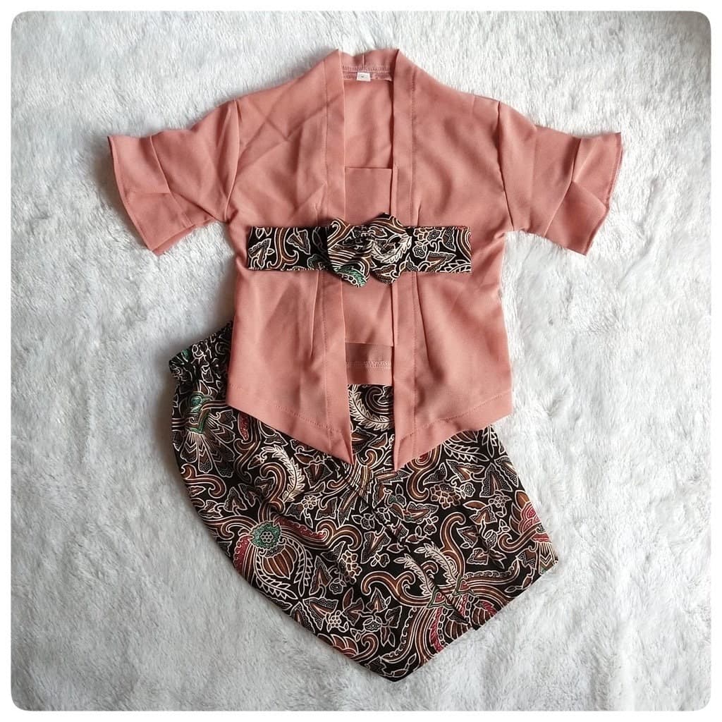 SIFON KUTUBARU 0- 2.5years baby Kebaya, Baby kebaya sets LONG batik skirts, baby Kebaya sets batik skirts - image 5