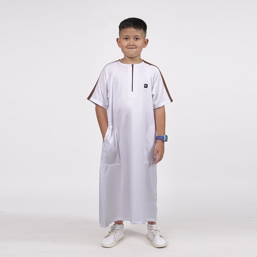 UMMAH White kids thobe | boy's arabian thobe | boy's umrah thobe
