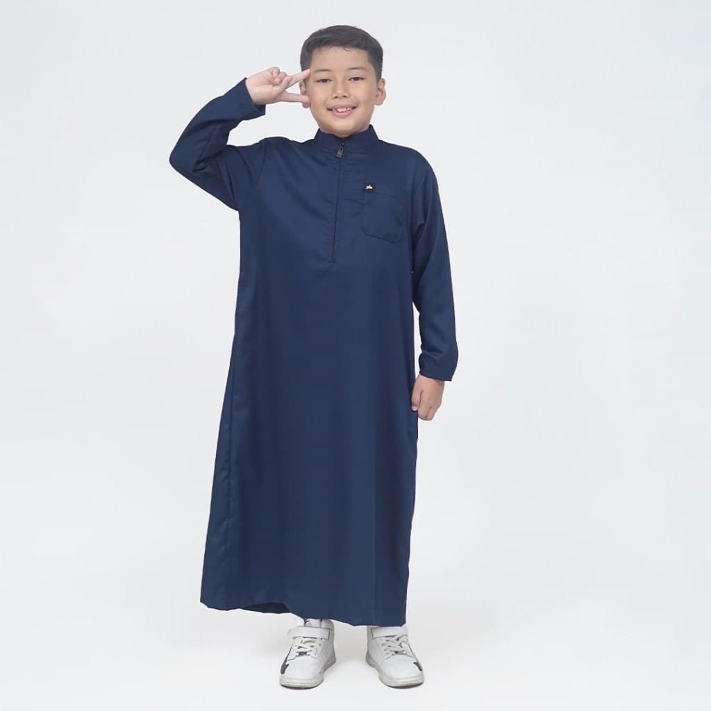 KHALIFAH long sleeve kids thobe, boy's arabian thobe, boy's umrah thobe - image 3