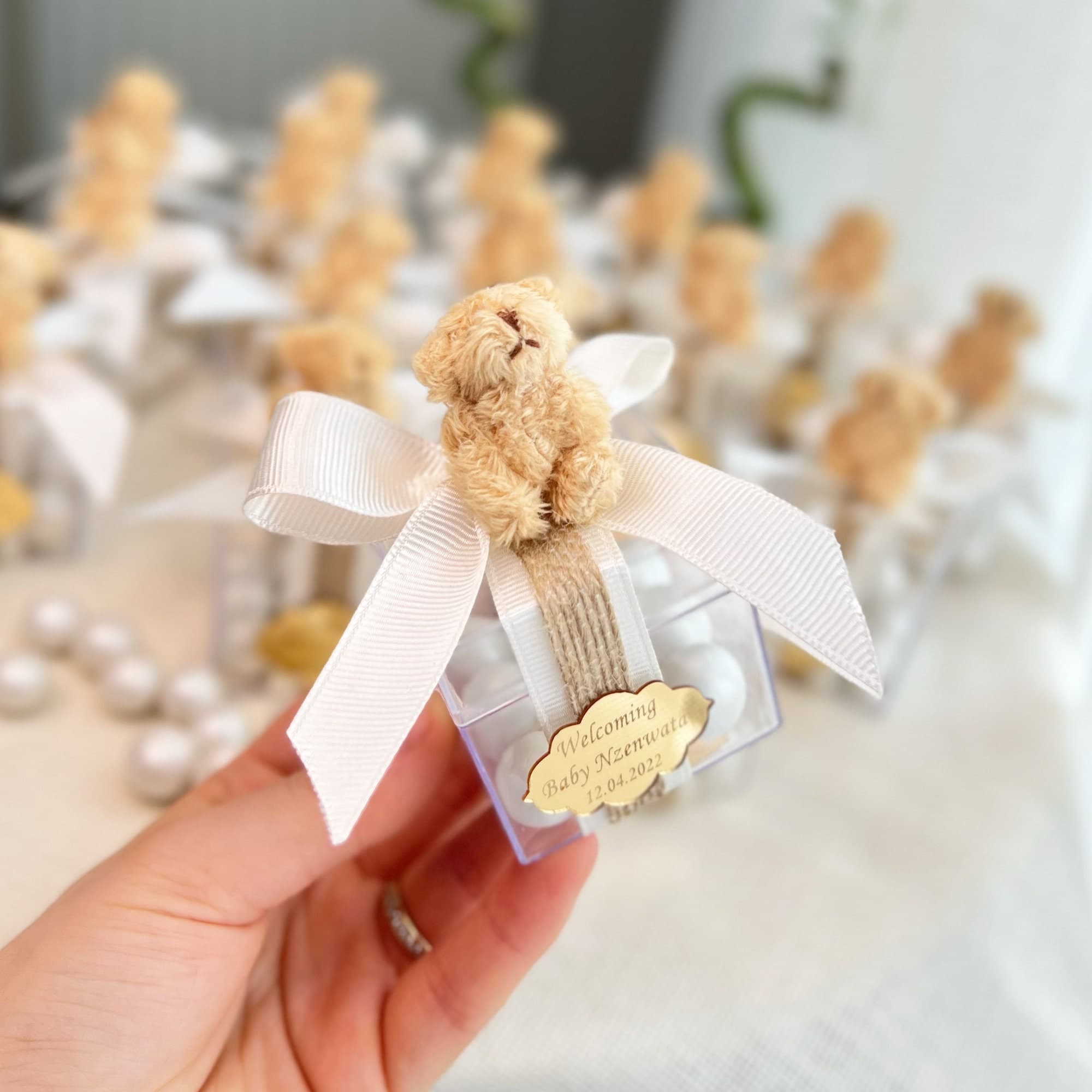 Teddy Bear Candy Box, Personalized Baby Shower Favors