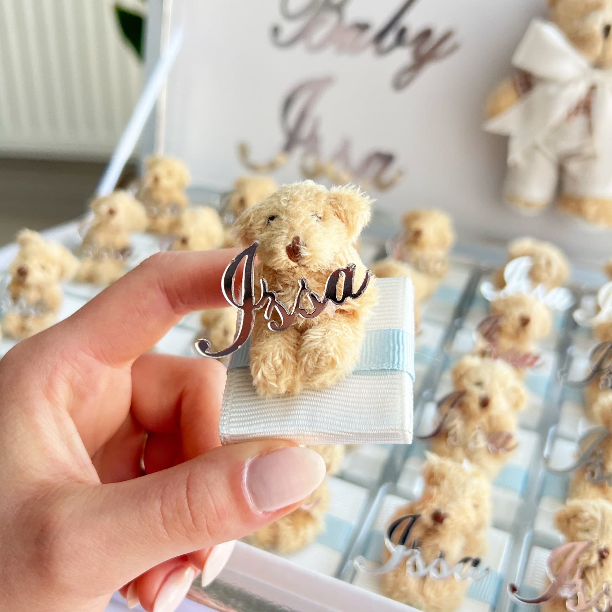 Personalized Teddy Bear Chocolate Box, Baby Shower Favors - image 3