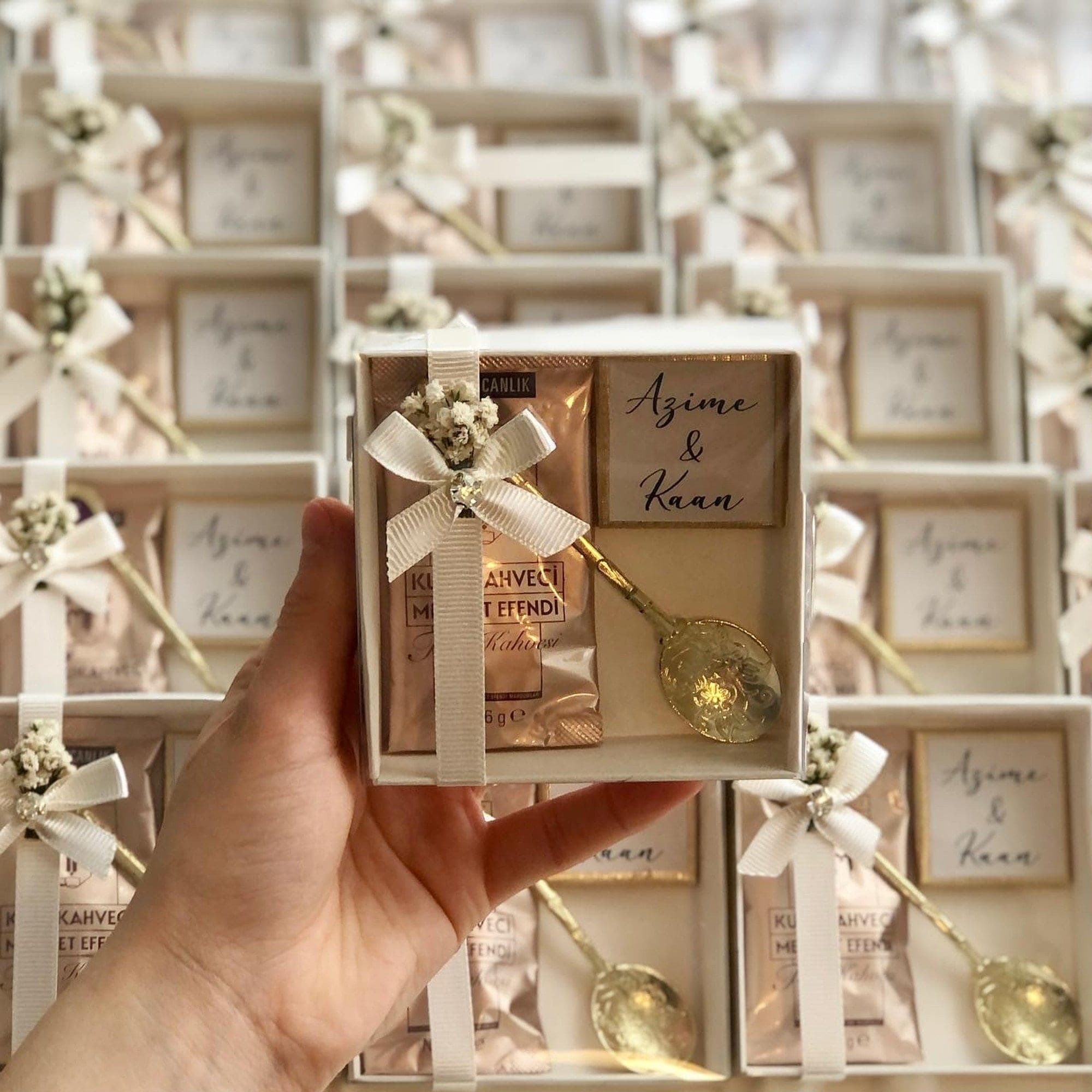 Personalized Turkish Coffee & Chocolate Favors: Wedding Guest Gifts