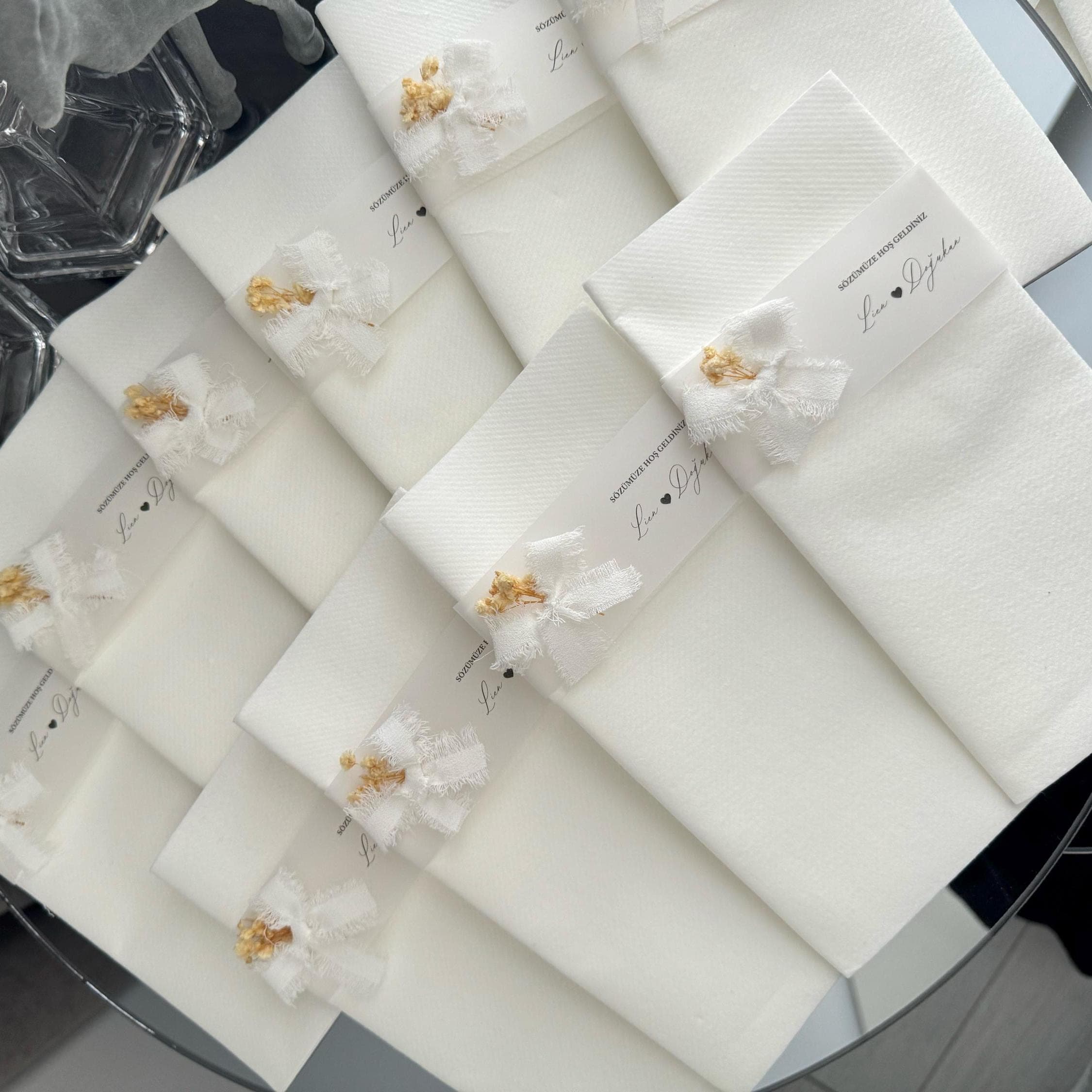 Personalized Linen-Like Dinner Napkins: Wedding Decor - image 3