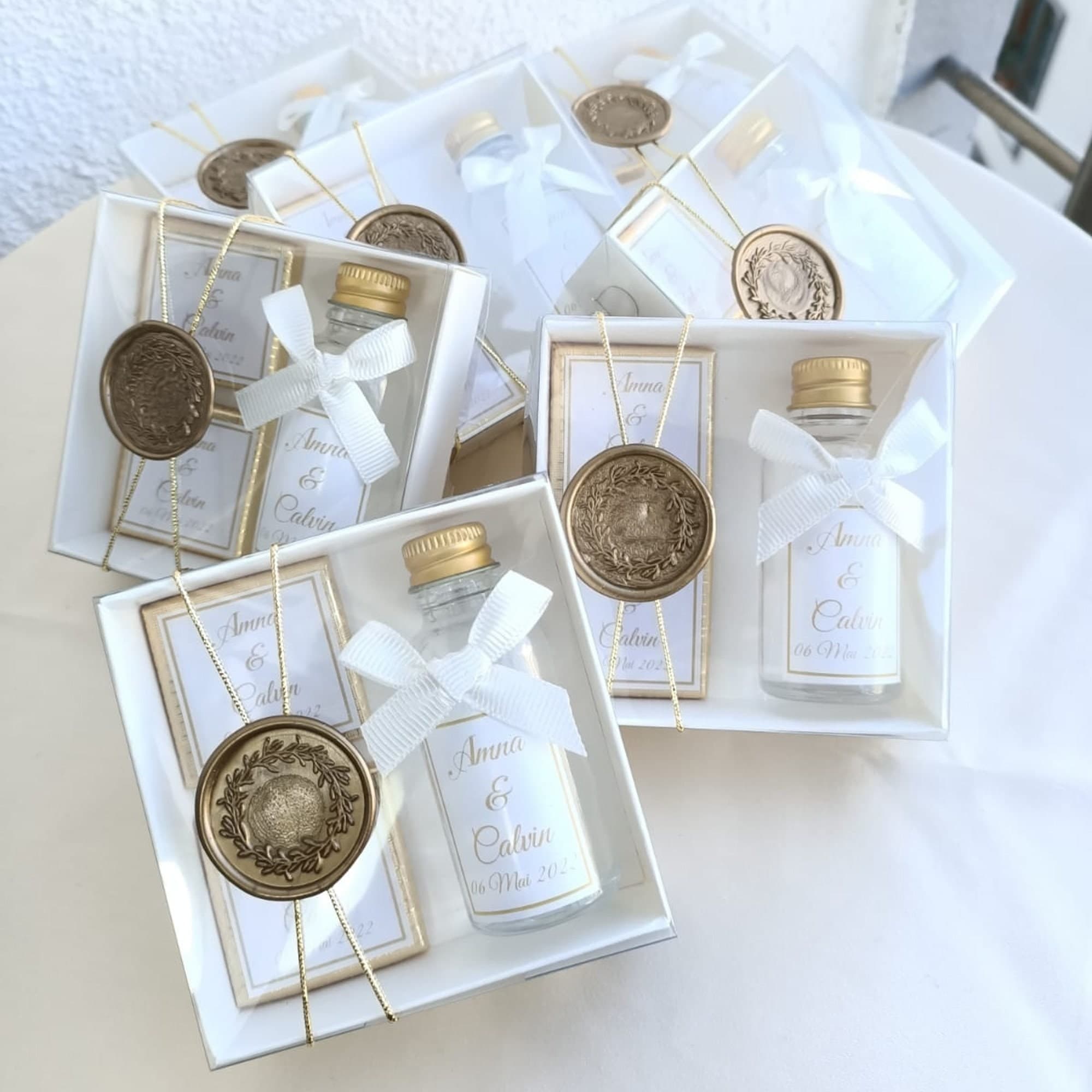 Personalized Wedding Favor: Cologne Bottle & Chocolate Gift Set - image 4