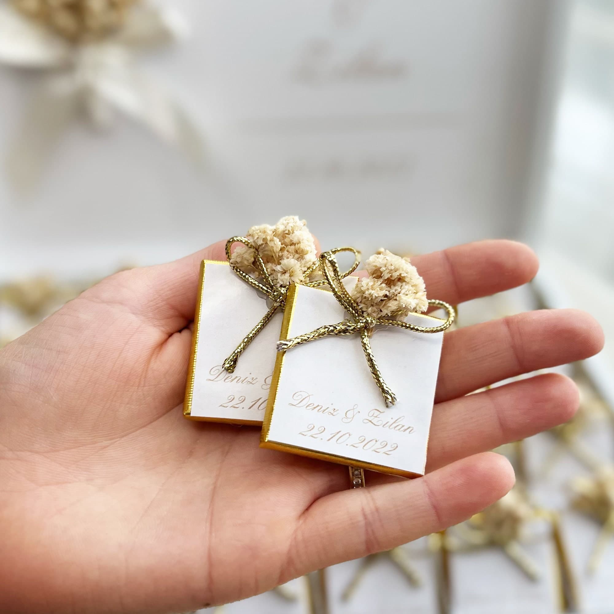 Personalized Chocolate Box with Bouquet, Wedding Party Favors - image 5