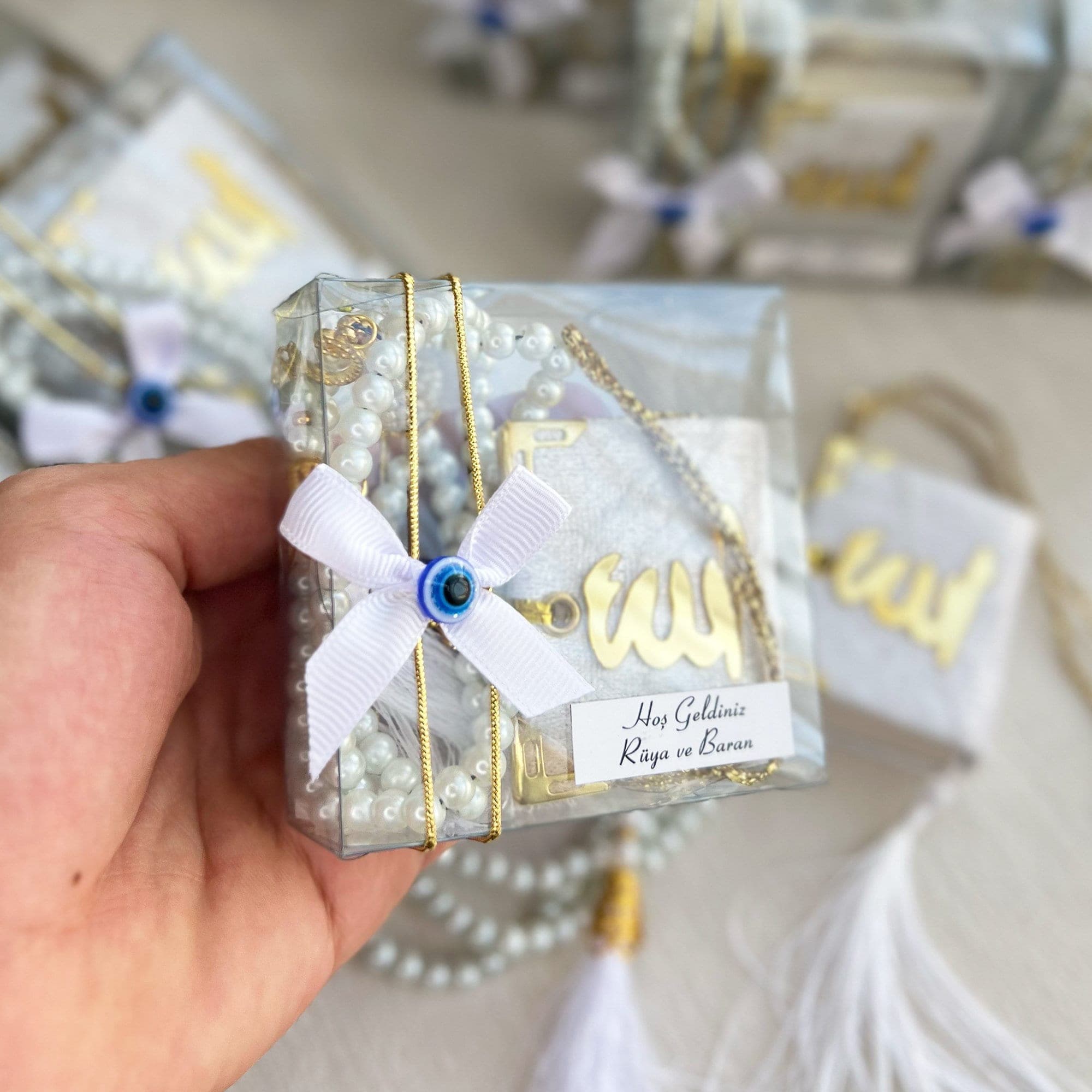 Mini Quran Gift Box, Pearl Tasbih, Islamic Favors - image 3