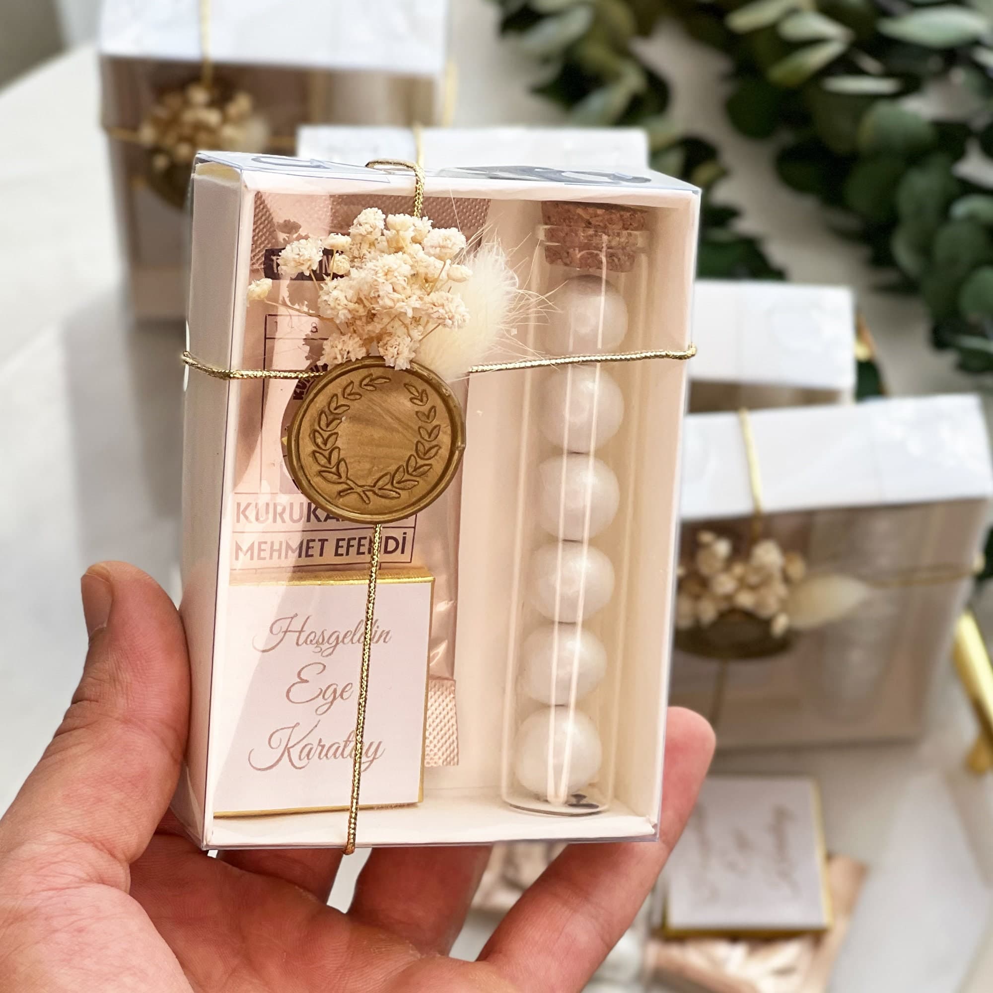 Personalized Turkish Coffee Wedding Favor, Almond Candy Gift Box - image 3
