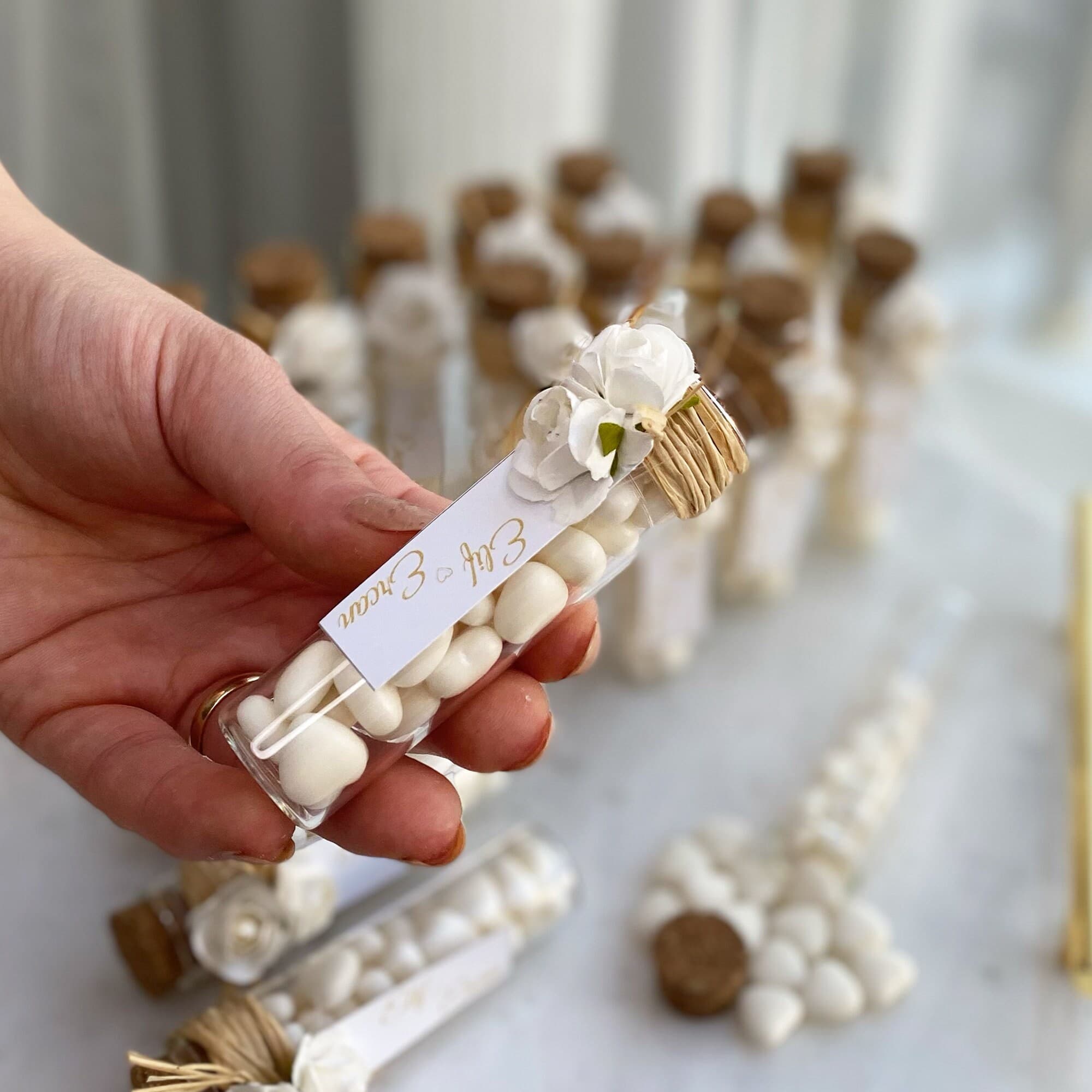 Personalized Almond Candy Jars, Rustic Wedding Favors - image 3