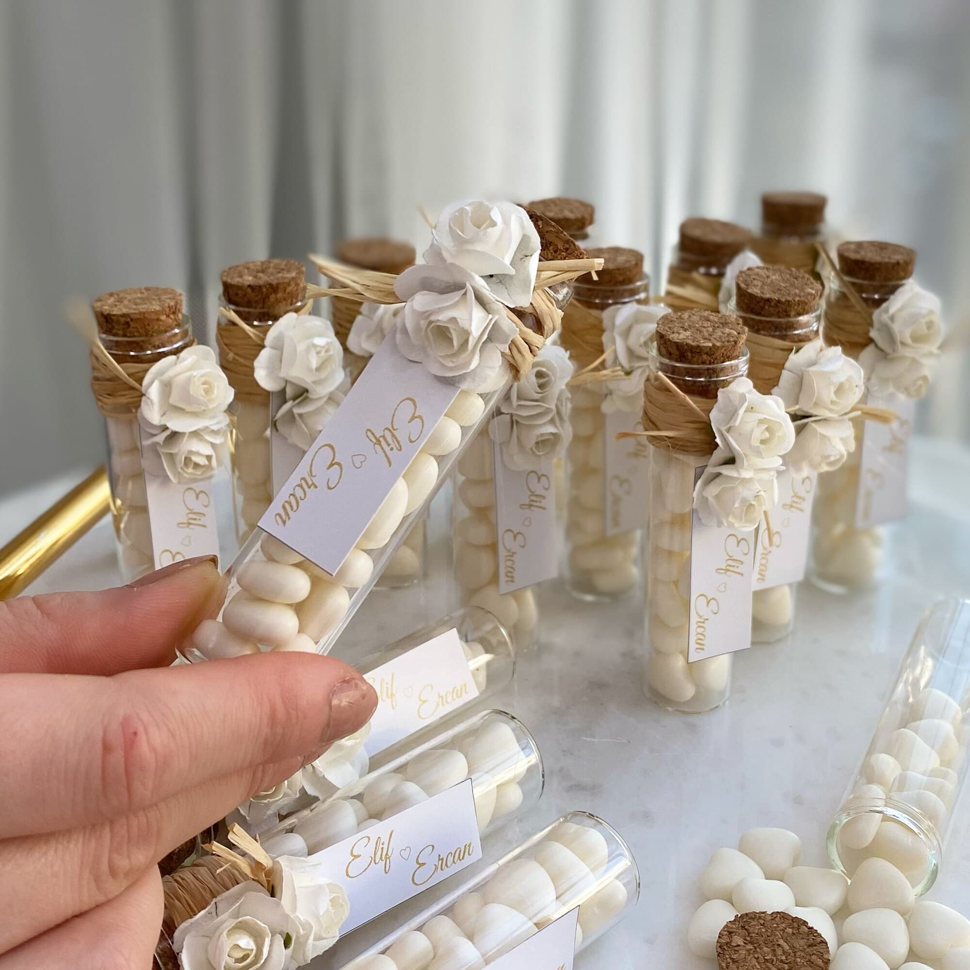 Personalized Almond Candy Jars, Rustic Wedding Favors - image 5