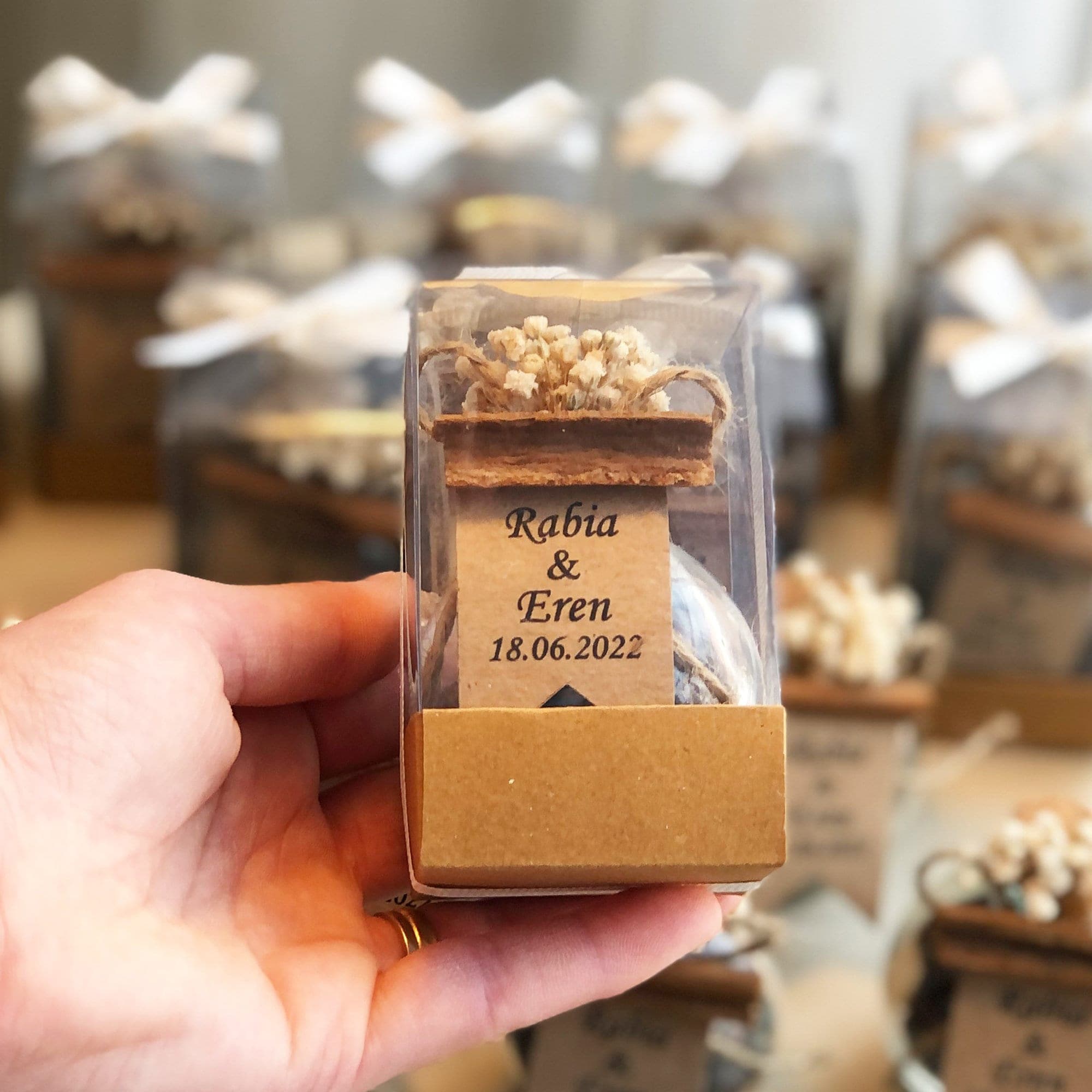 Personalized Turkish Coffee Wedding Favors: Kraft Box, Coffee Beans - image 4