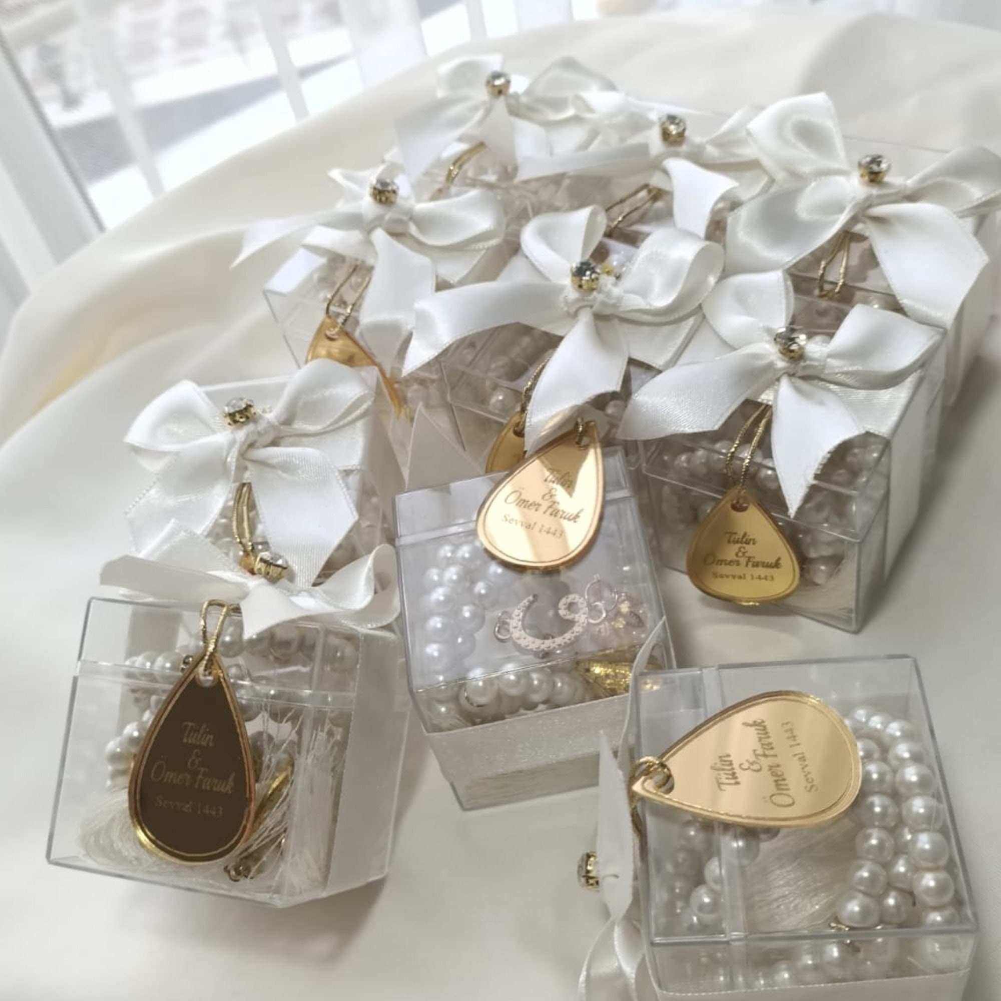Personalized Islamic Tasbeeh Favor: Pearl Rosary Gift Box - image 5